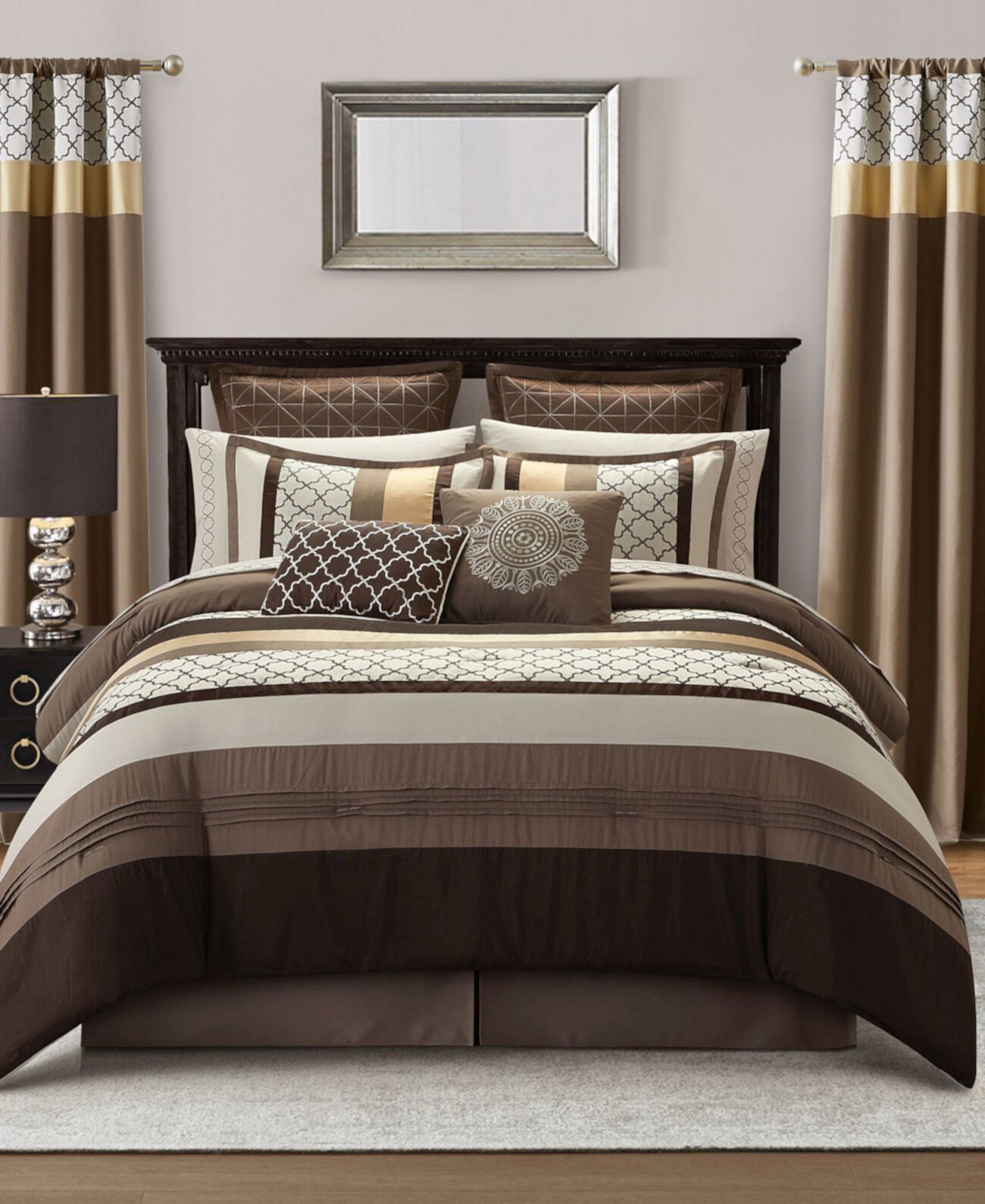 Avalon Geometric 16-Pc. Comforter Set, California King Stratford Park