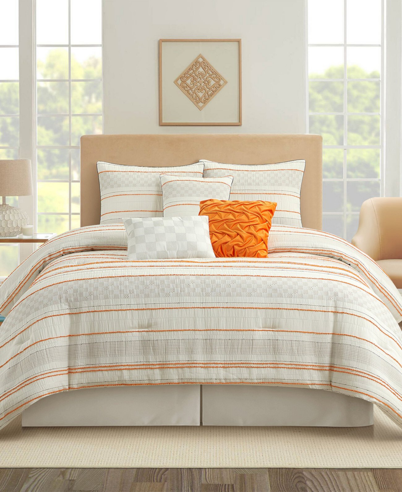 Klava Stripe 7-Pc. Comforter Set, King Stratford Park