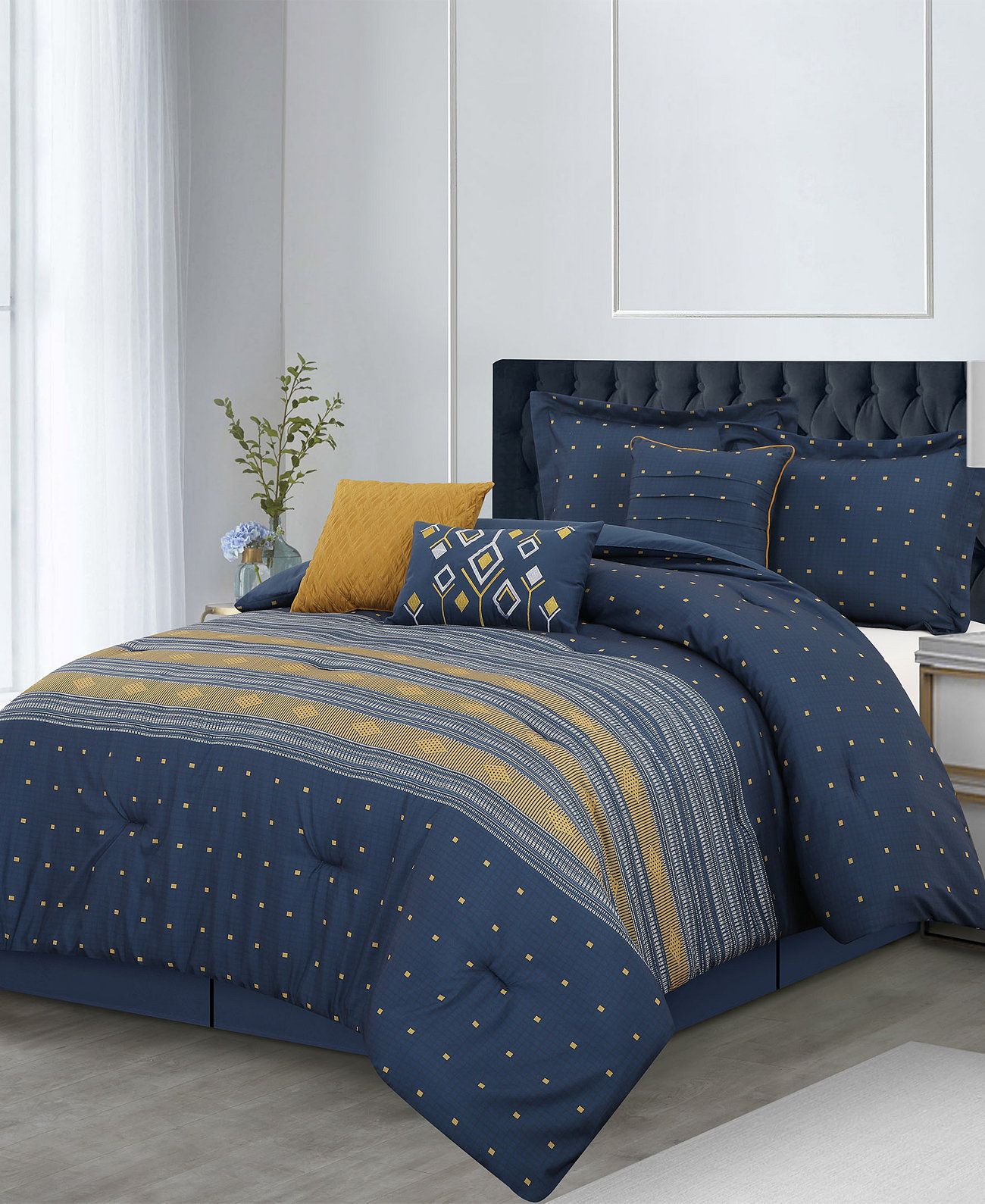 Minerva Geometric 7-Pc. Comforter Set, Queen Stratford Park