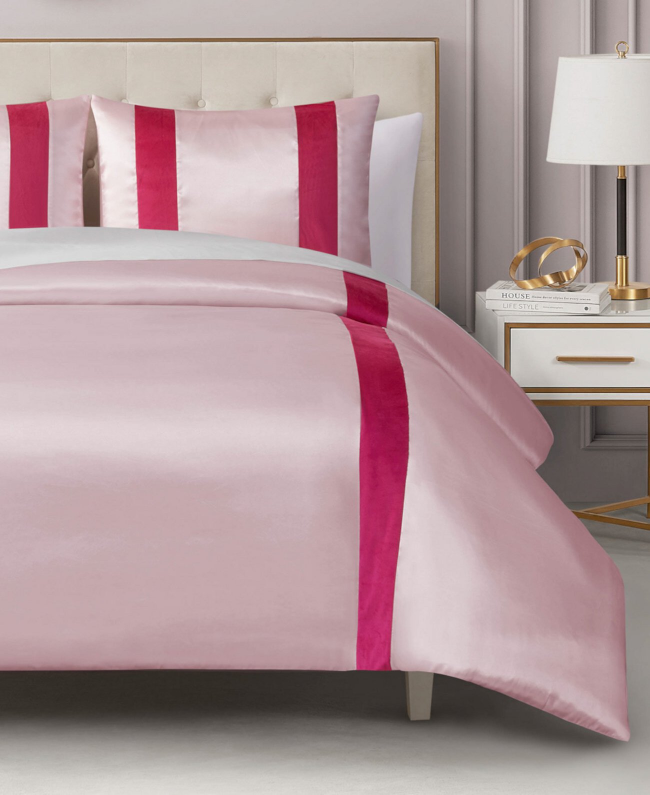 Velvet Stripe on Satin 3-Pc. Comforter Set, Full/Queen Juicy Couture