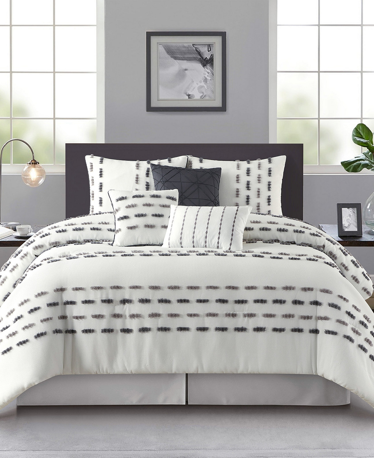 Crocus Stripe 7-Pc. Comforter Set, King Stratford Park