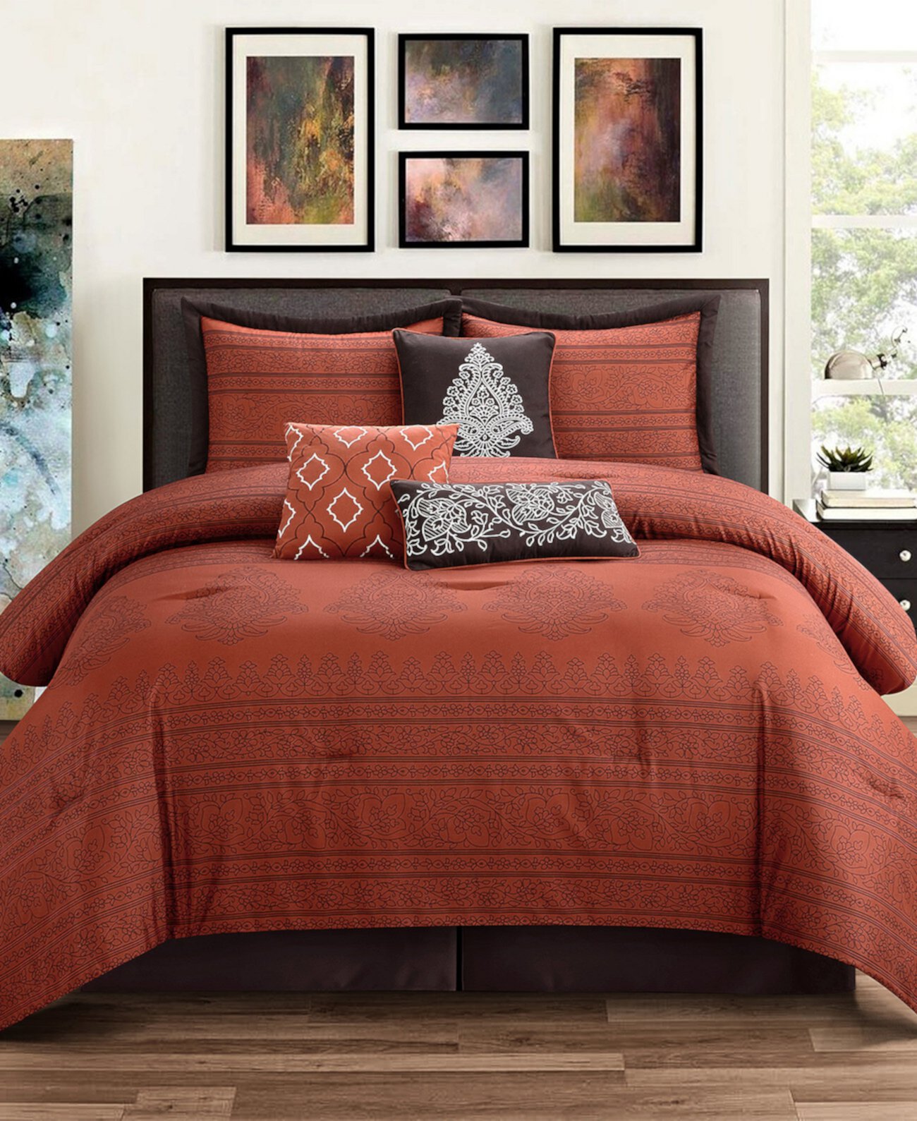 Raja Damask 7-Pc. Comforter Set, Queen Stratford Park