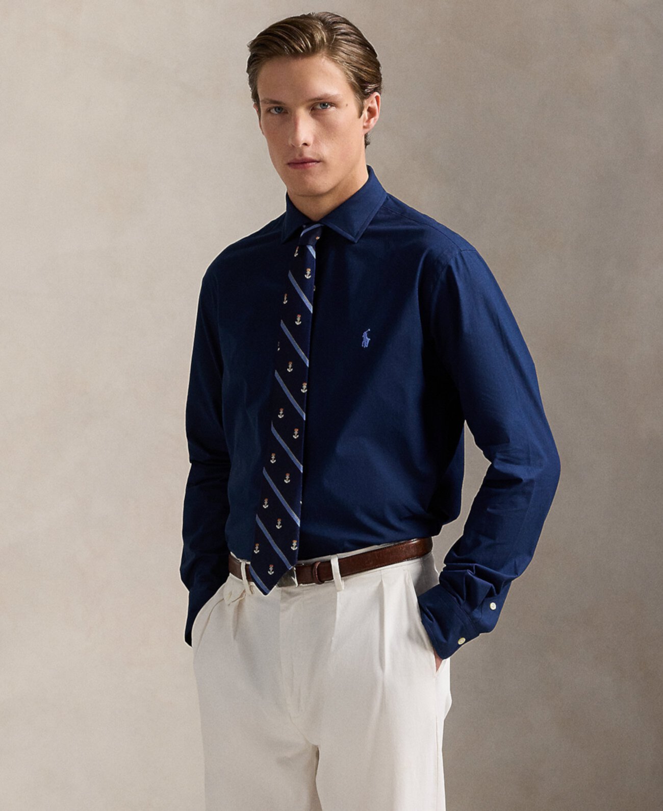 Men's Classic-Fit Stretch Poplin Shirt Polo Ralph Lauren