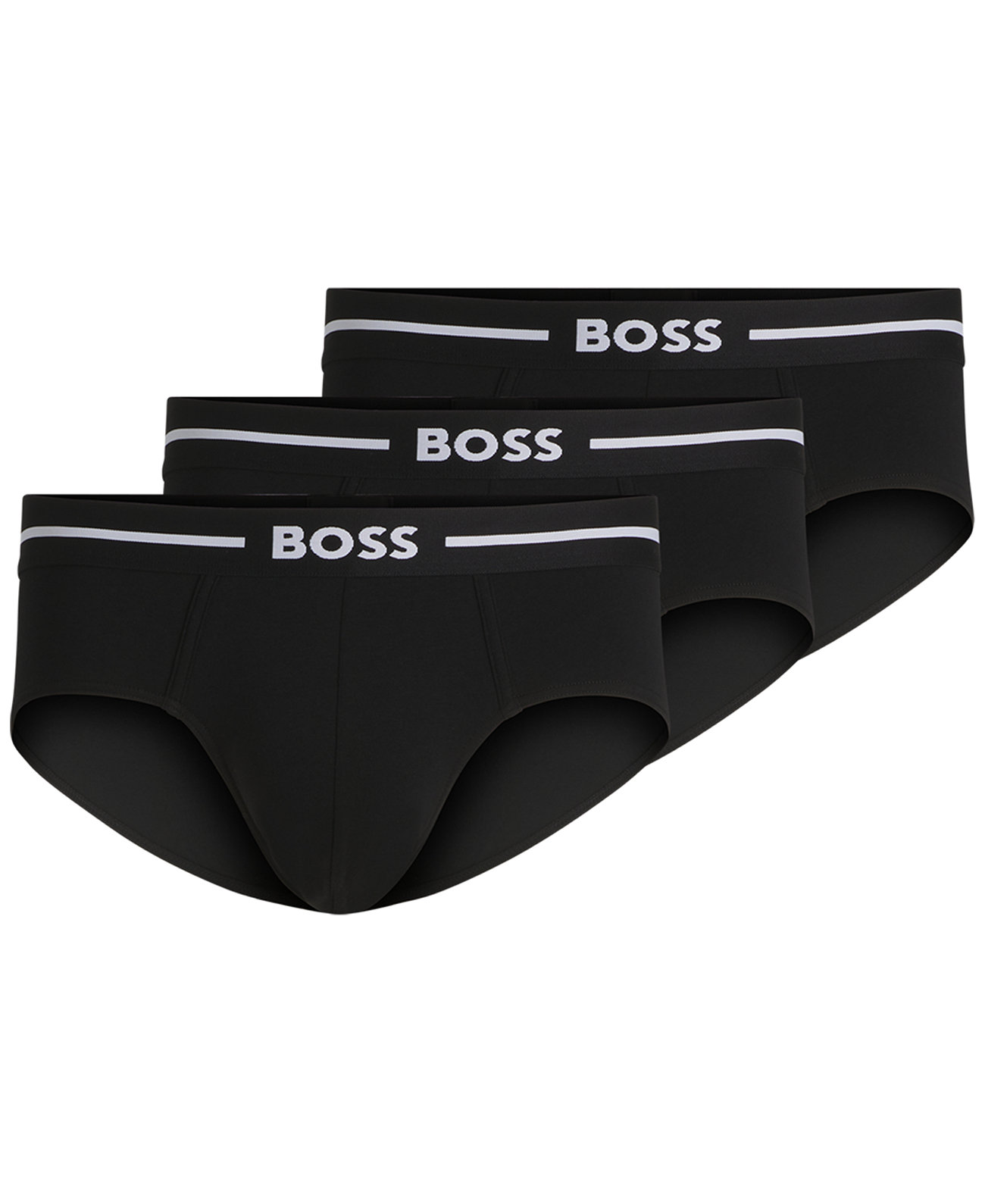 Men's 3pk. Bold Logo Hip Briefs Boss