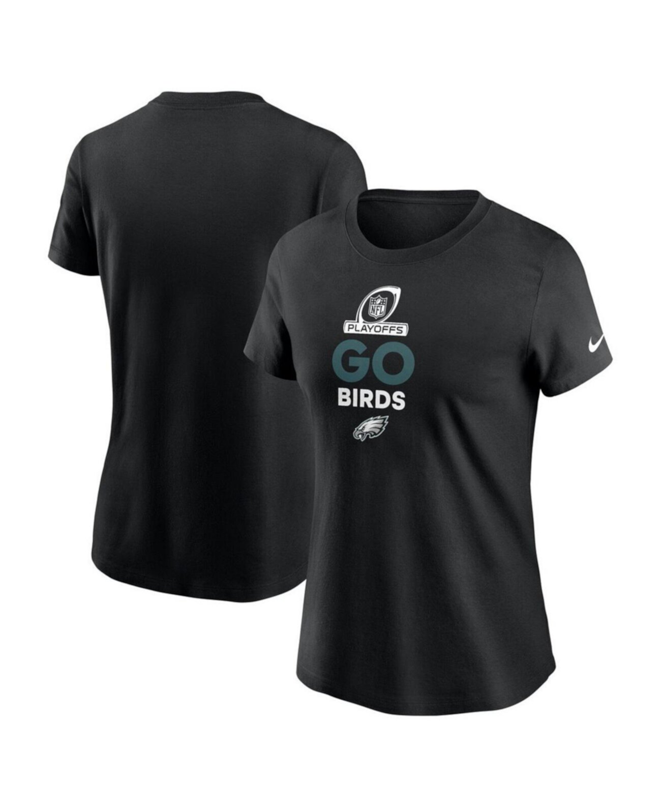 Women's Black Philadelphia Eagles 2024 NFL Playoffs T-Shirt Nike