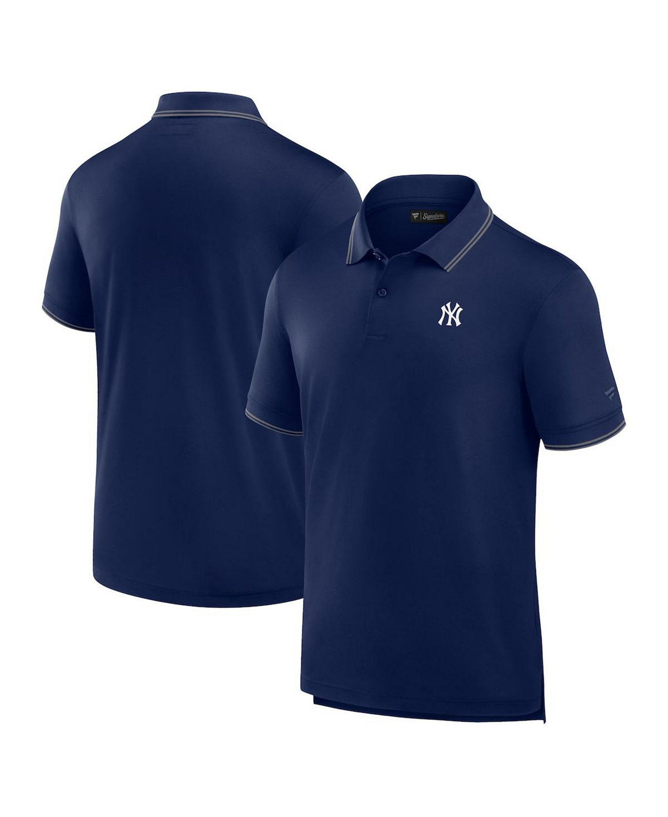 Men's Navy New York Yankees Pique Polo Shirt Fanatics Signature