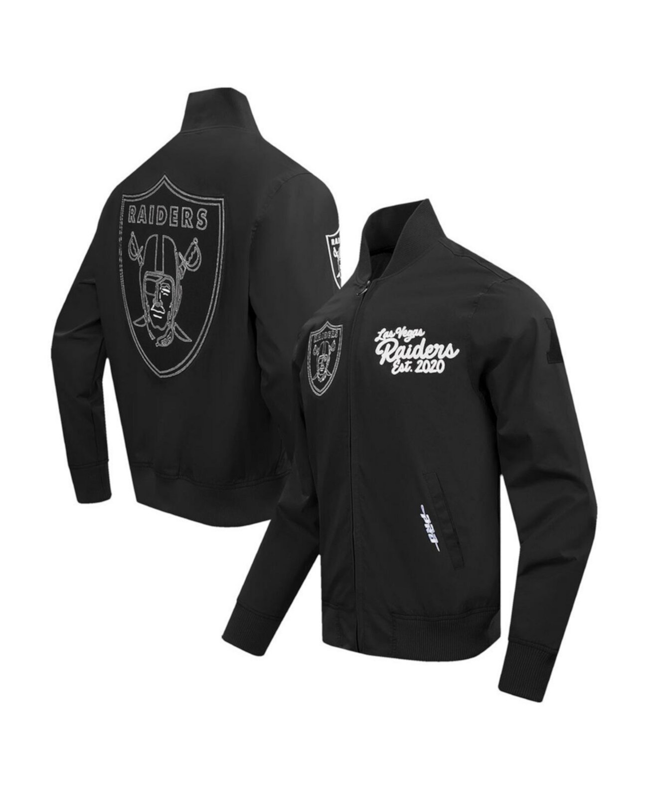 Men's Black Las Vegas Raiders Paint The City Twill Full-Zip Jacket Pro Standard