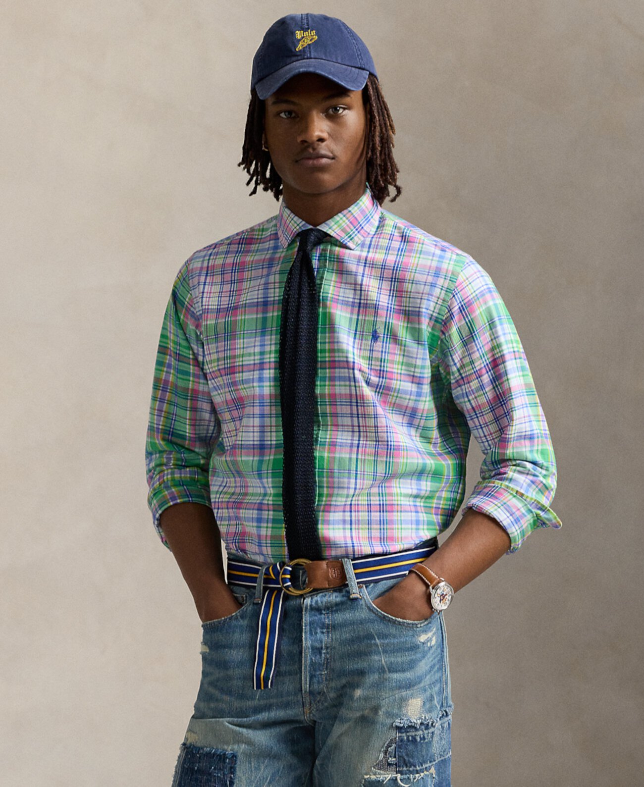 Men's Classic-Fit Plaid Oxford Shirt Polo Ralph Lauren