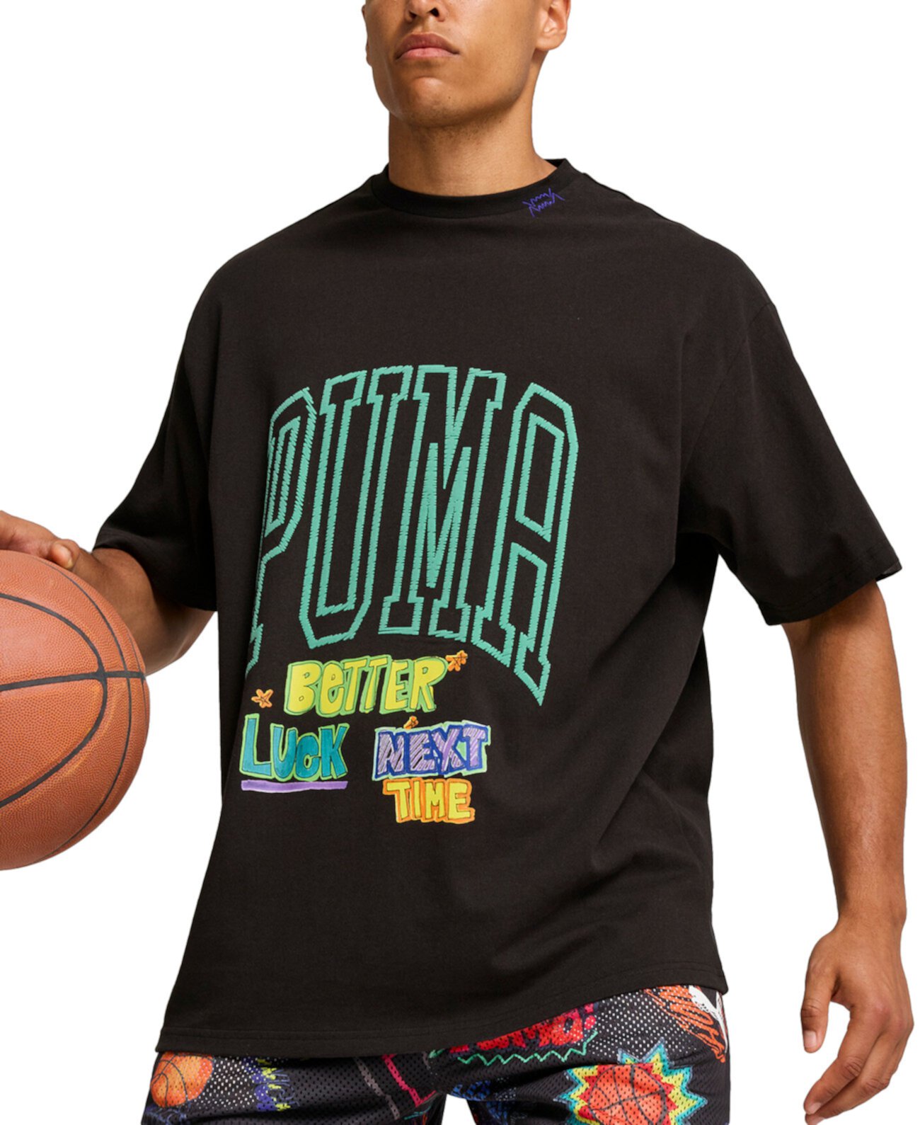 Men's Hoops Logo Graphic T-Shirt Puma