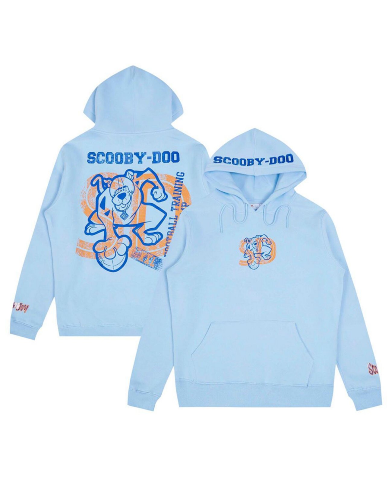 Men's Light Blue Scooby-Doo Football Training Camp Pullover Hoodie Freeze Max