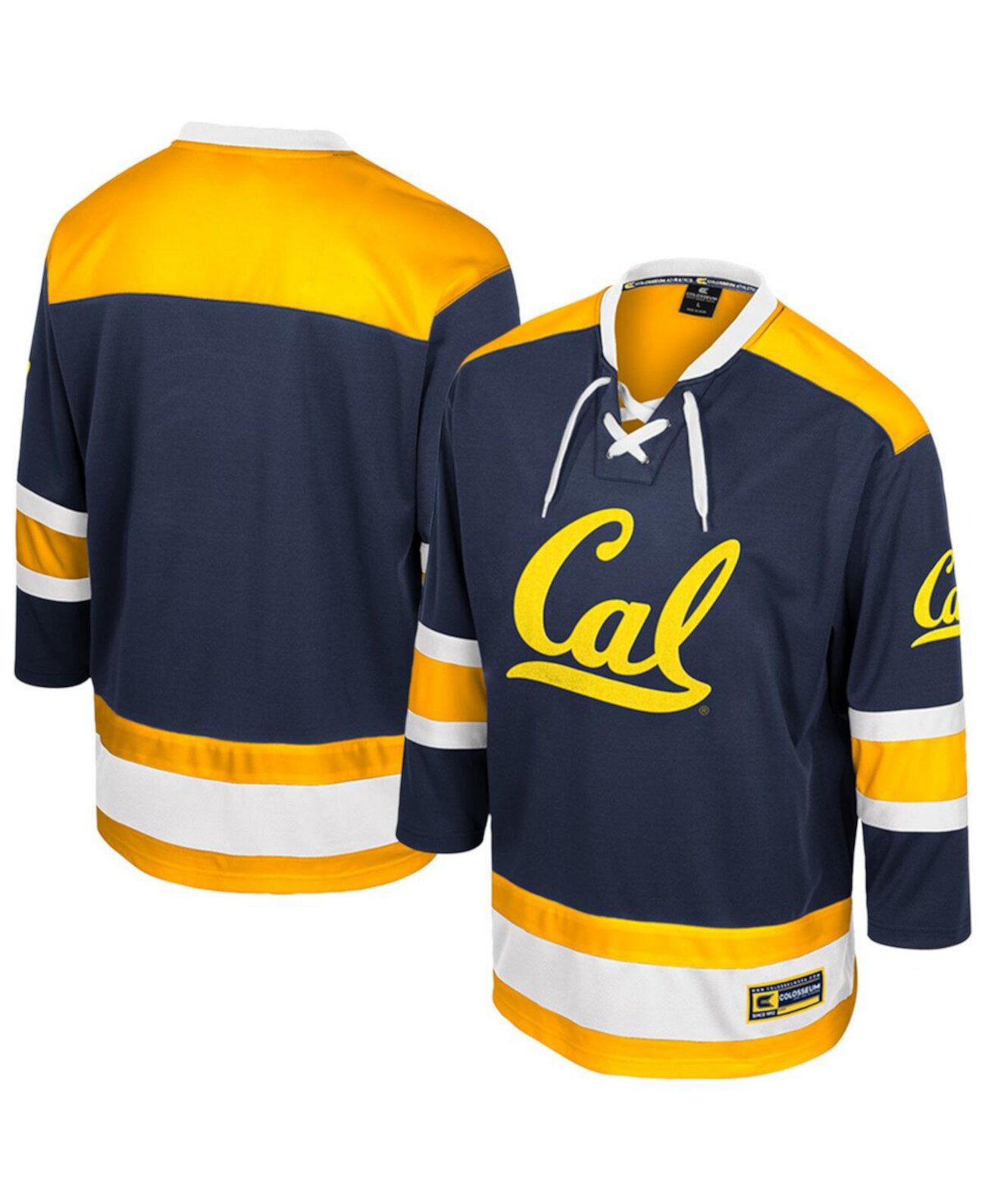 Men's Navy Cal Bears Athletic Machine Fashion Hockey Jersey Colosseum