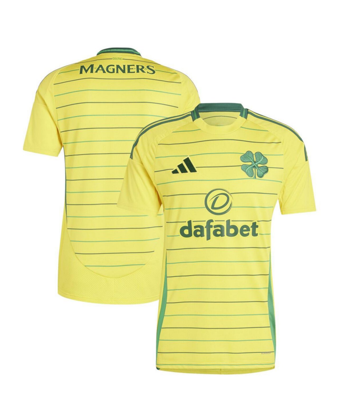 Men's Yellow Celtic 2024/25 Away Replica Jersey Adidas