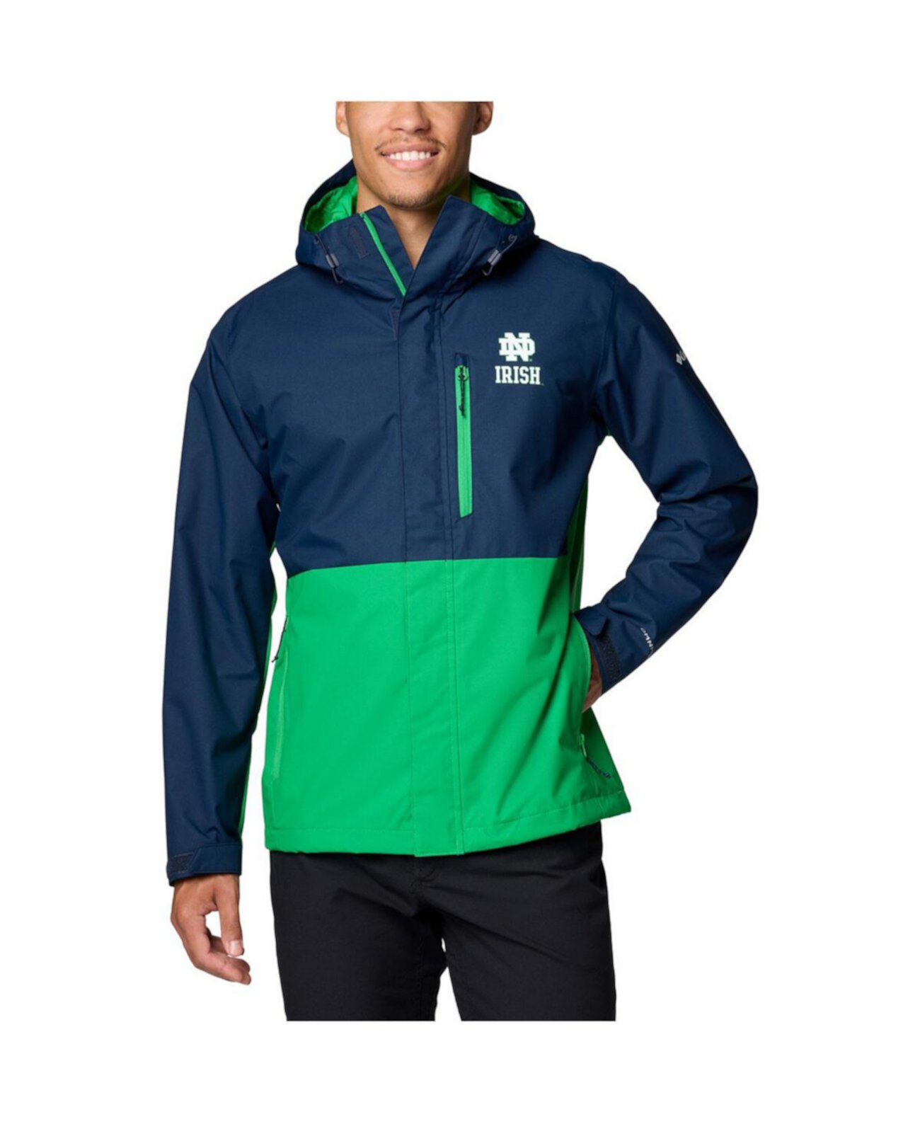 Men's Navy Notre Dame Fighting Irish Field Bound Omni-Tech Full-Zip Jacket Columbia