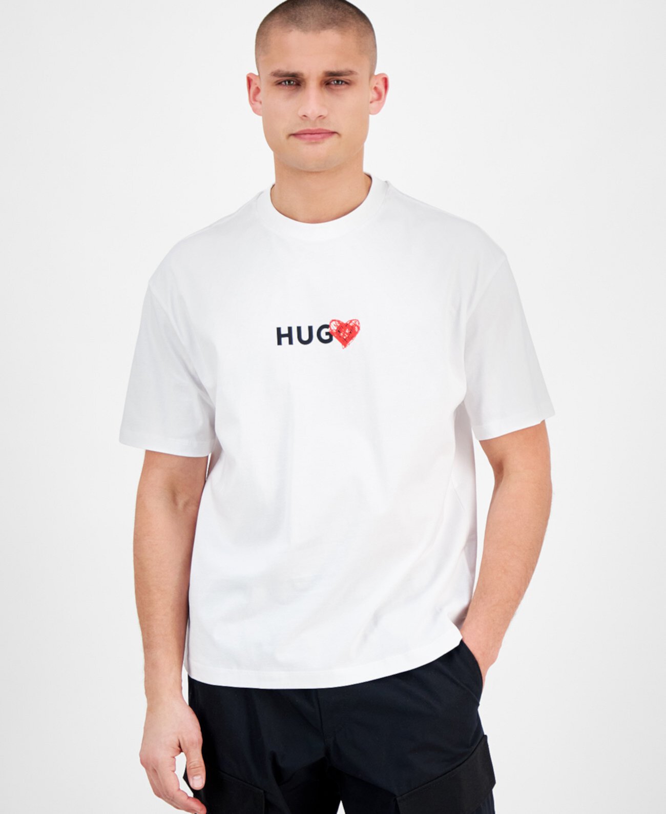 HUGO by Men's Dewdam 10258021 01 Relaxed-Fit Graphic T-Shirt Boss