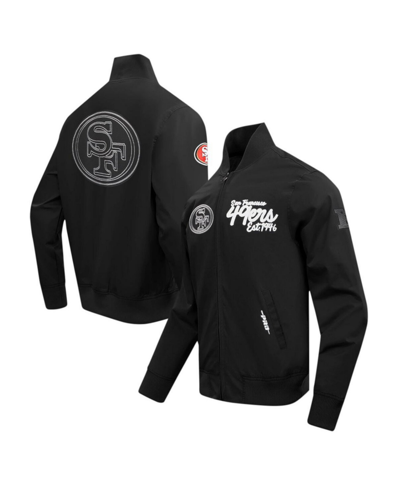 Men's Black San Francisco 49ers Paint The City Twill Full-Zip Jacket Pro Standard