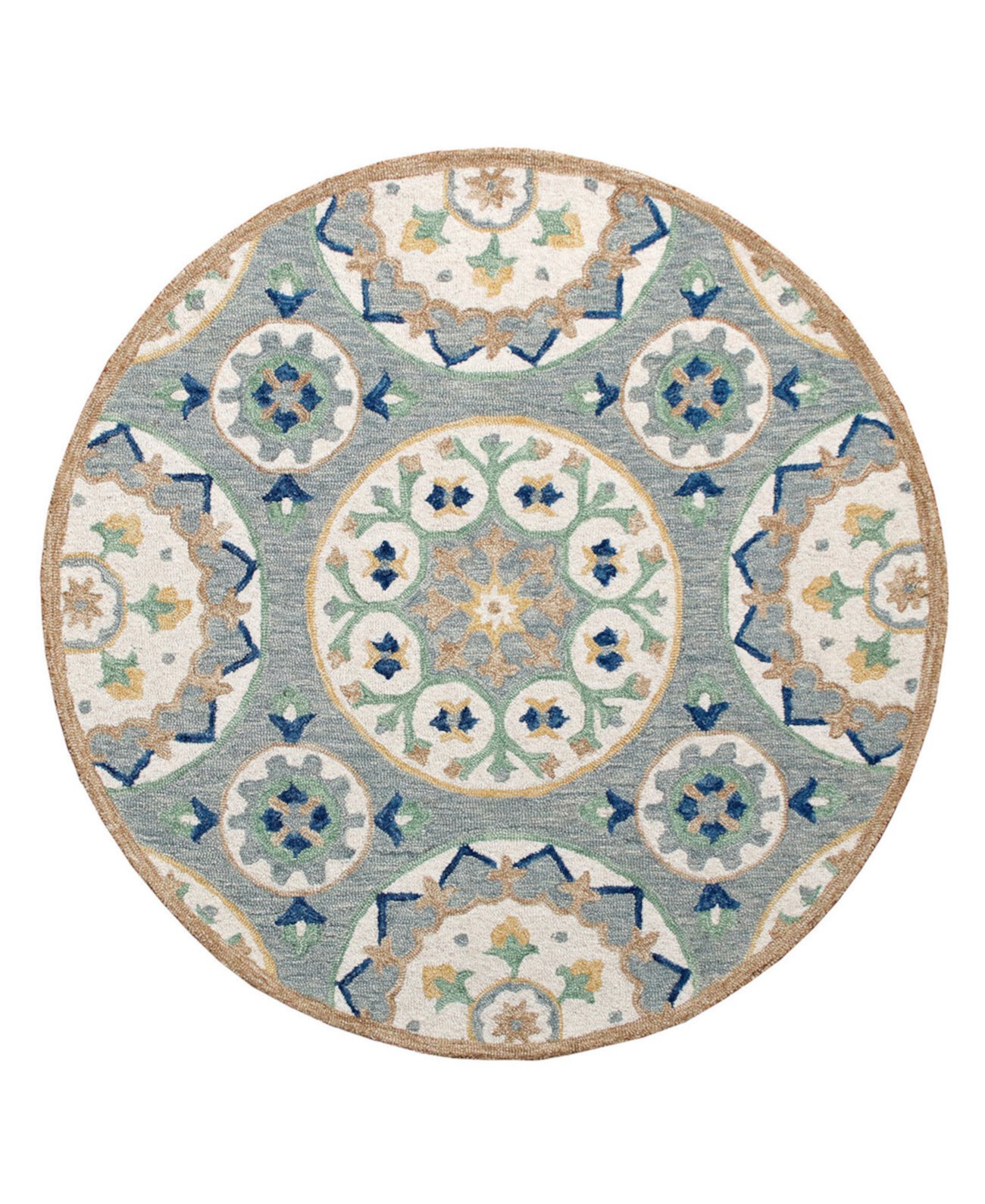 CLOSEOUT! Rochelle RUG-135 7'3"x7'3" Round Area Rug LR Home