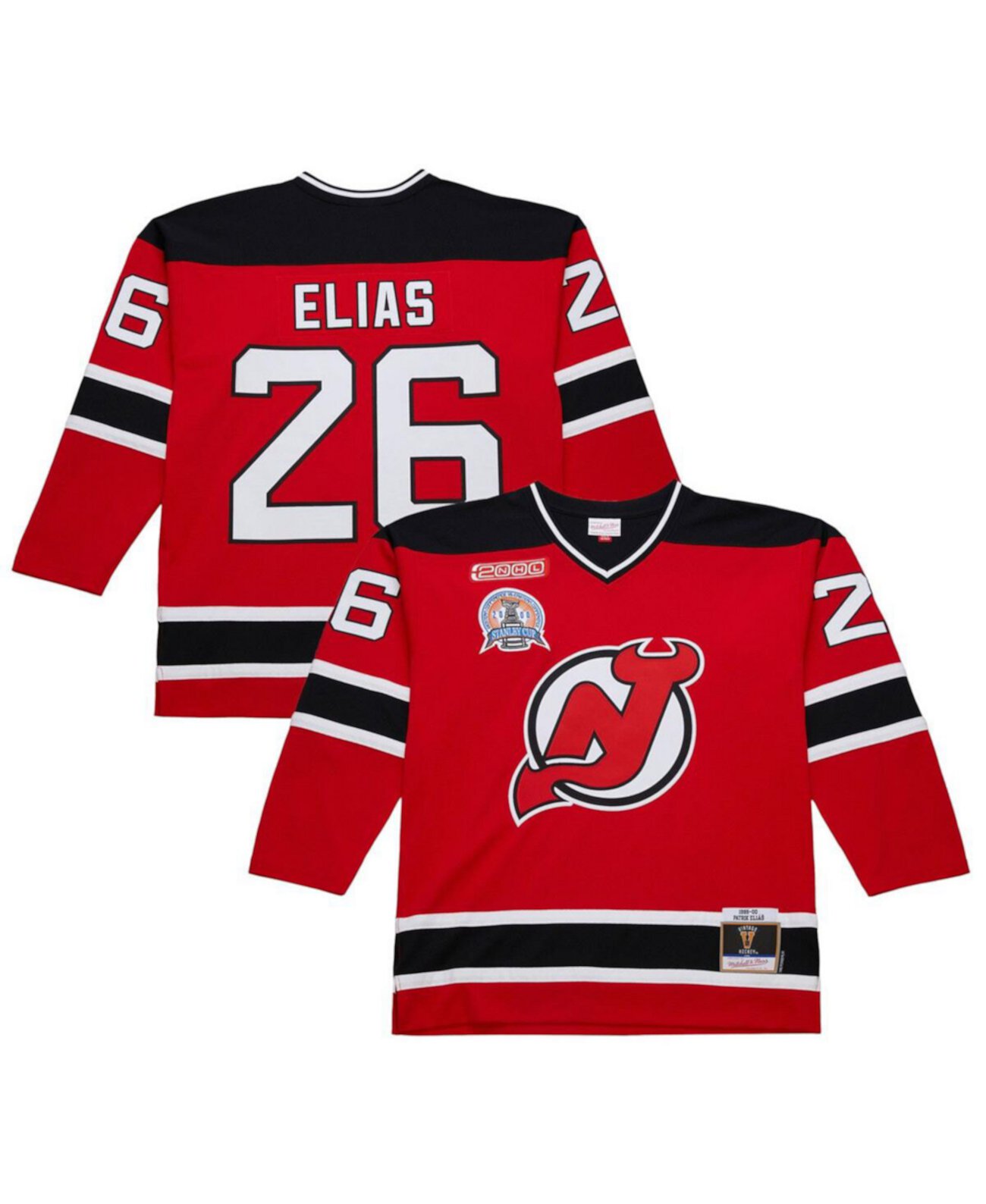 Men's Patrik Elias Red New Jersey Devils 1999-00 Power Play Jersey Mitchell & Ness