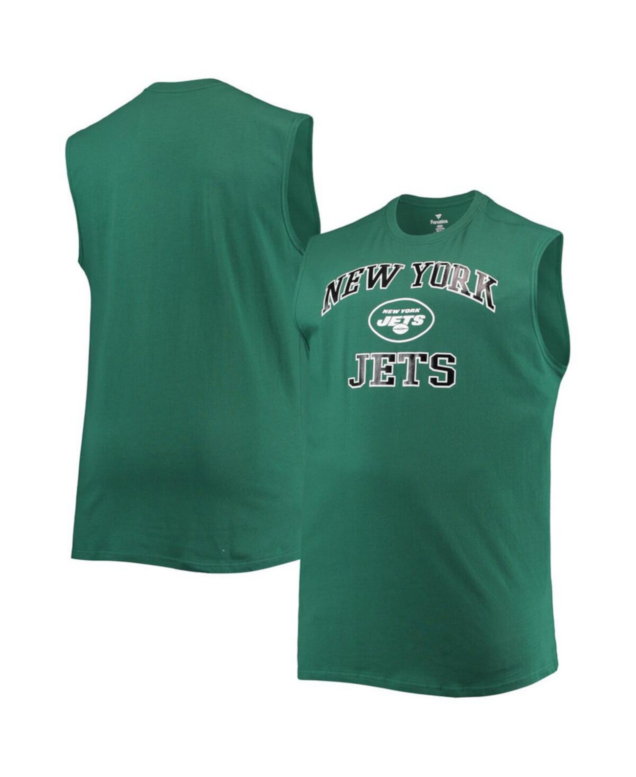 Men's Green New York Jets Big Tall Muscle Tank Top Profile