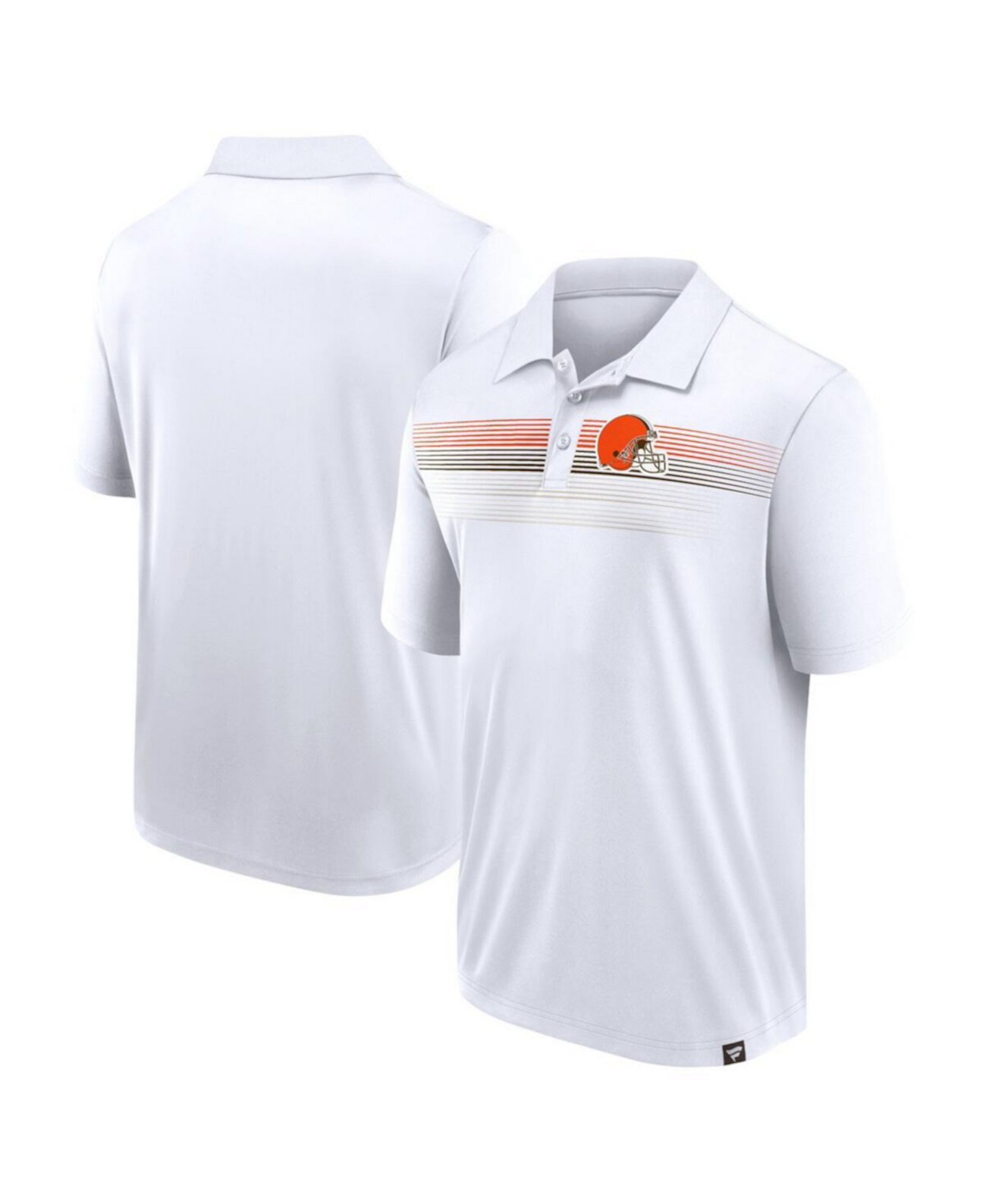 Men's White Cleveland Browns Big Tall Sublimated Polo Shirt Fanatics