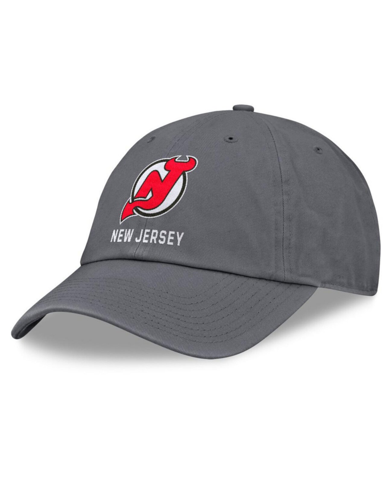 Кепка мужская New Jersey Devils, угольного цвета, с регулируемым размером, 100% хлопок, низкий профиль Fanatics