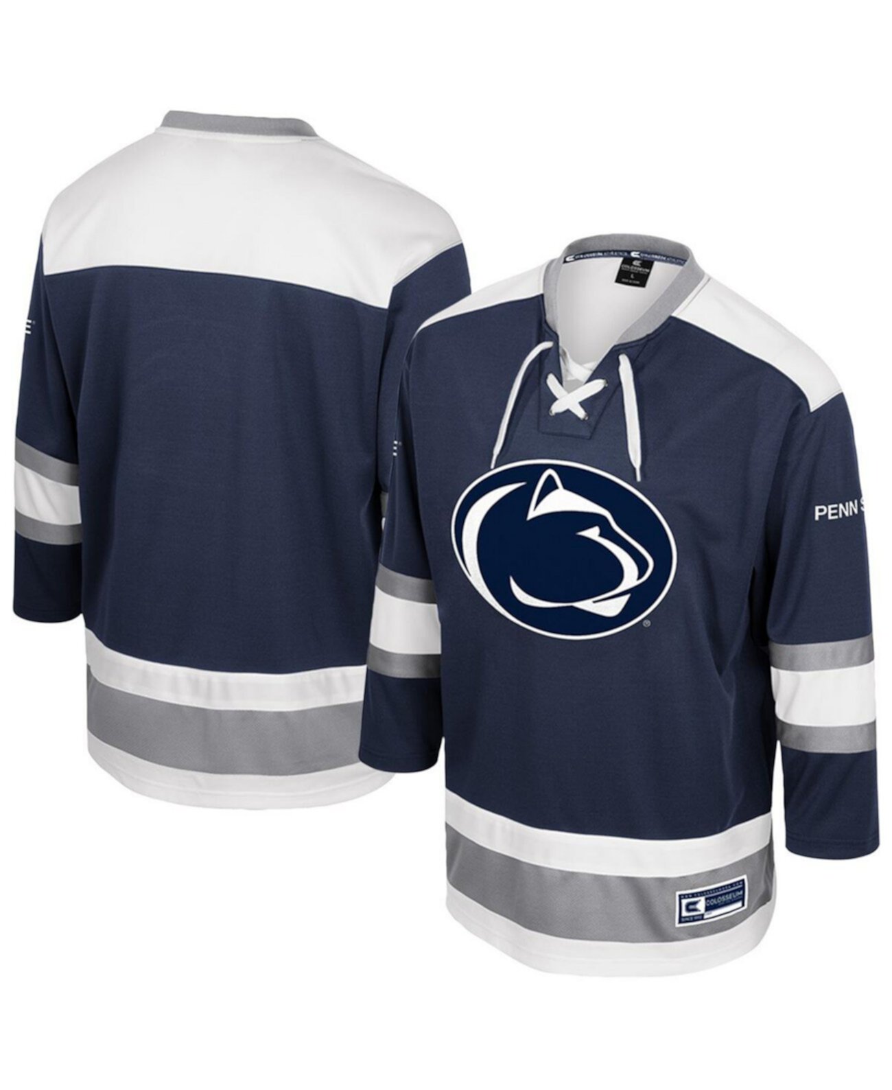 Men's Navy Penn State Nittany Lions Athletic Machine Fashion Hockey Jersey Colosseum