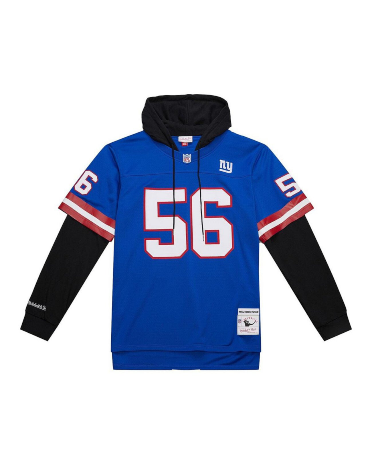 Men's Lawrence Taylor Royal New York Giants Player Name Number Hoodie Legacy Jersey Mitchell & Ness