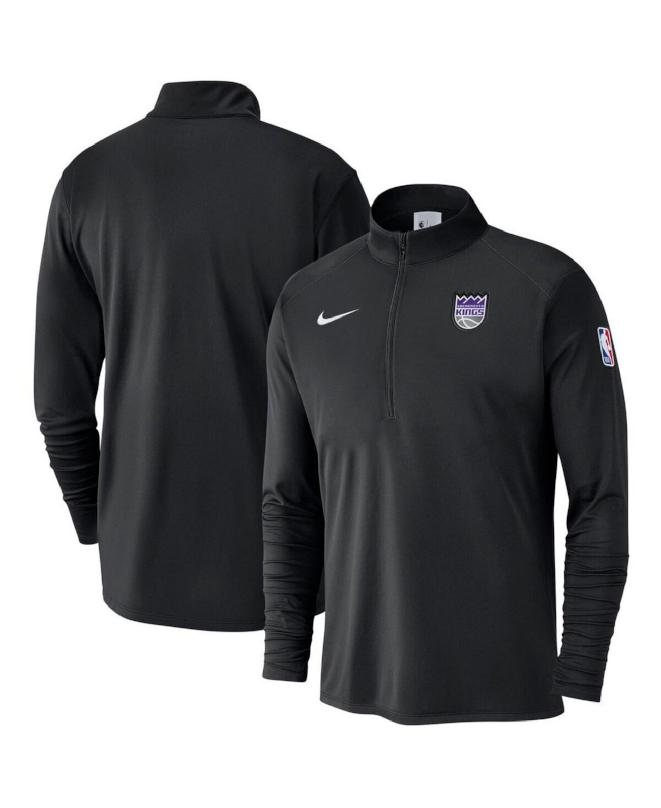 Men's Black Sacramento Kings 2024/25 Courtside Performance Half-Zip Top Nike