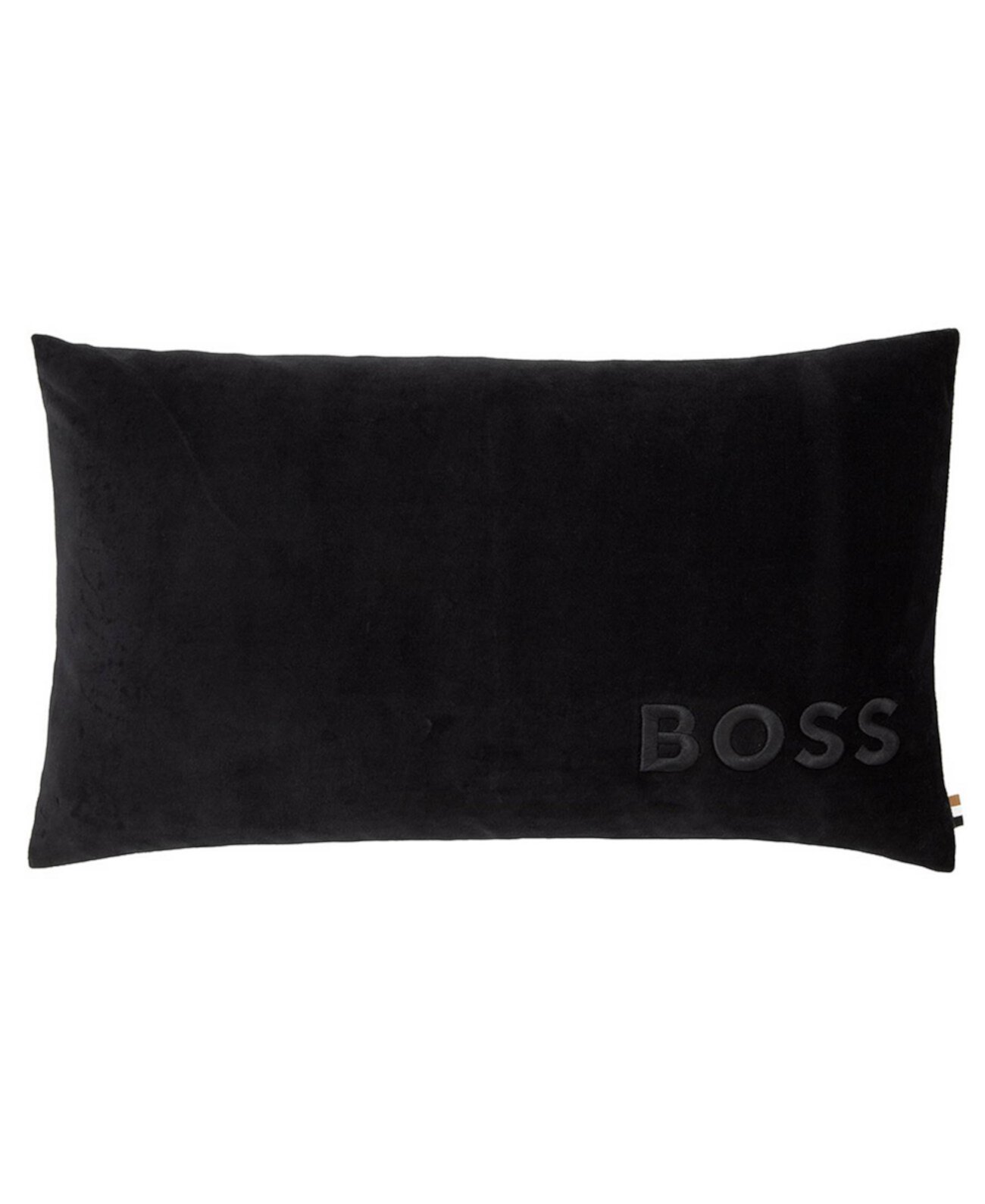 Подушка с логотипом из мягкого велюра, 33 см x 56 см, на молнии Boss Home