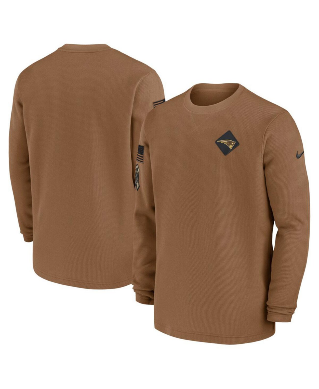 Men's Brown New England Patriots Salute to Service Pullover Sweatshirt Nike