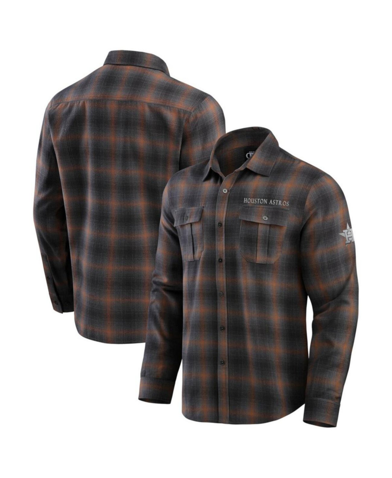 Men's Tan/Charcoal Houston Astros Classic Flannel Long Sleeve Button-Up Shirt Fanatics