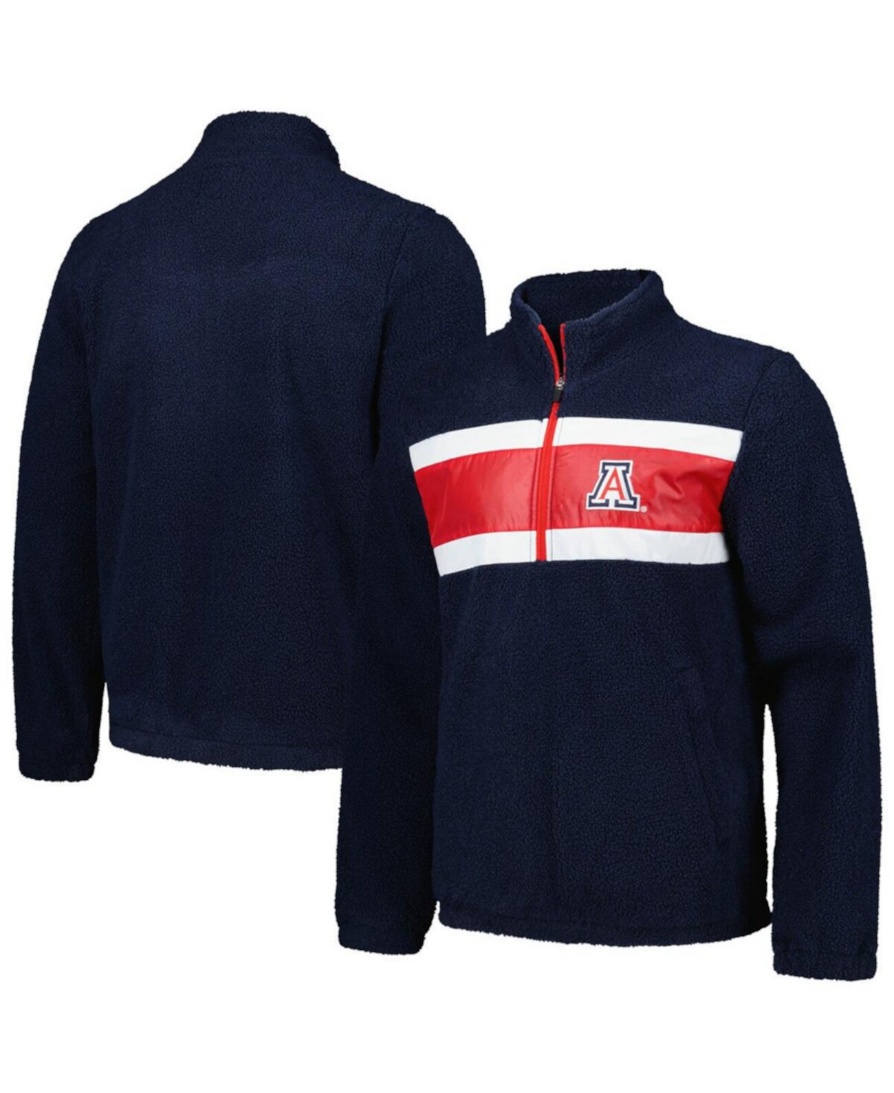 Men's Navy Arizona Wildcats Pinch Runner Half-Zip Top G-III Sports