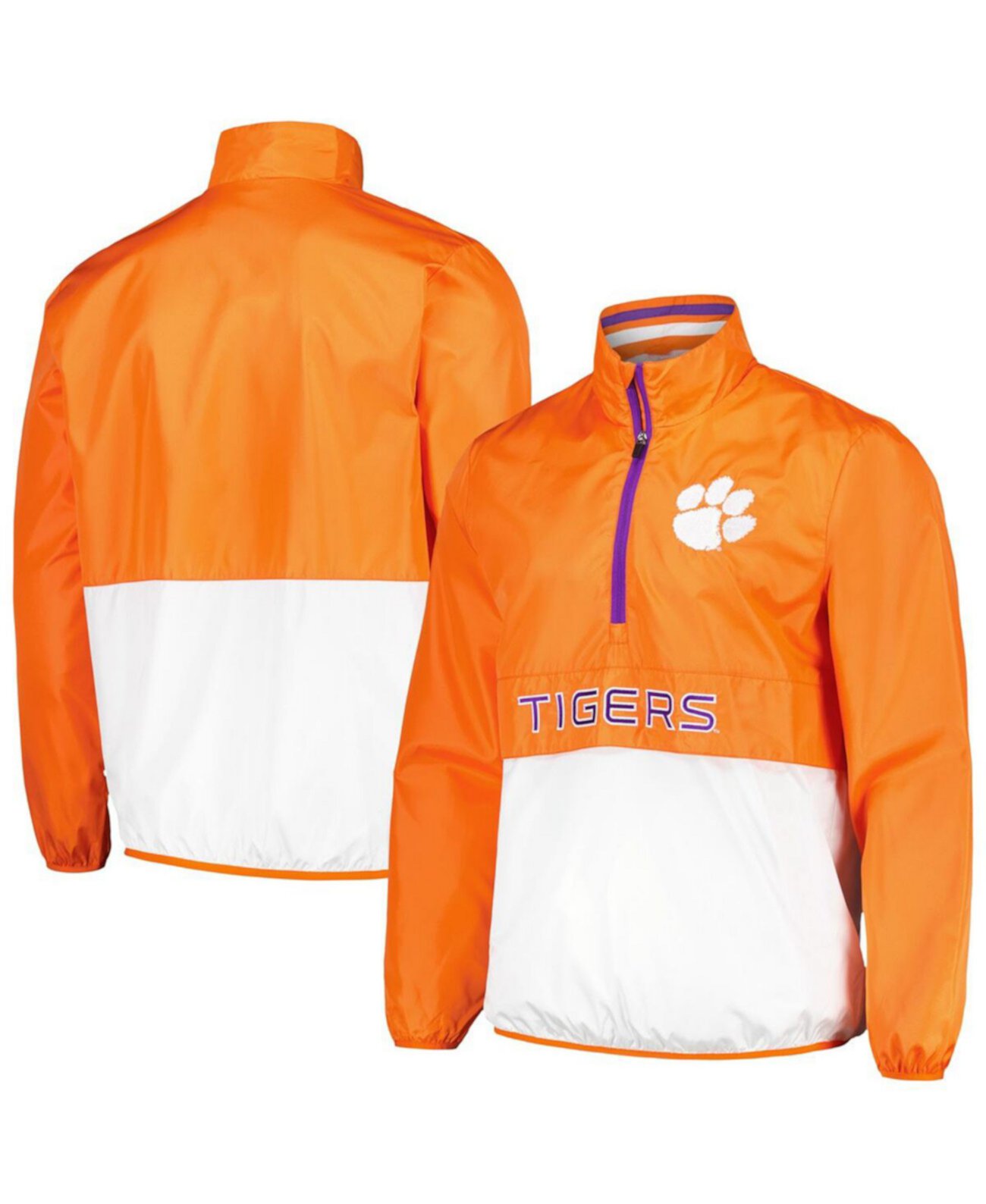 Men's Orange Clemson Tigers Cornerman Half-Zip Top G-III Sports