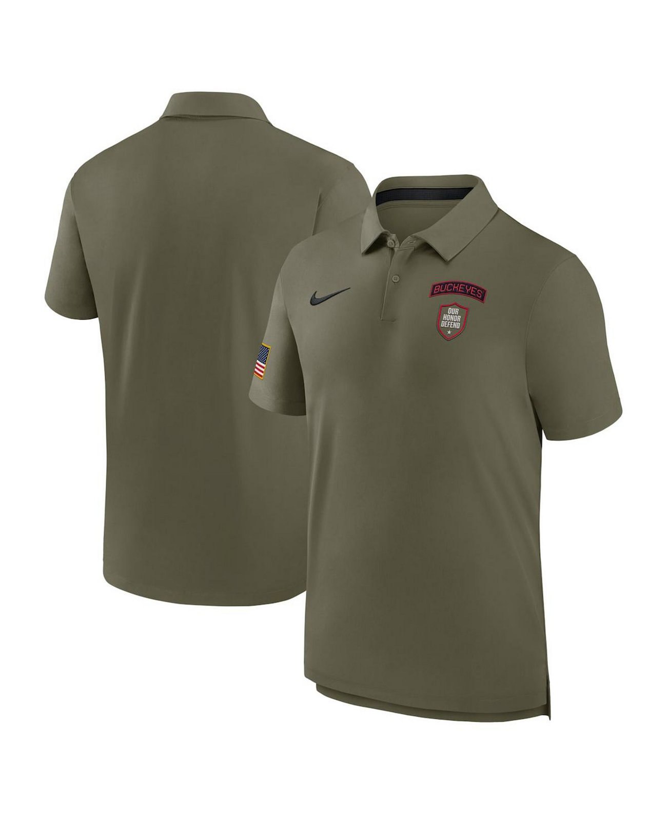 Мужская оливковая футболка Ohio State Buckeyes 2024 с технологией Dri-FIT и короткими рукавами Nike