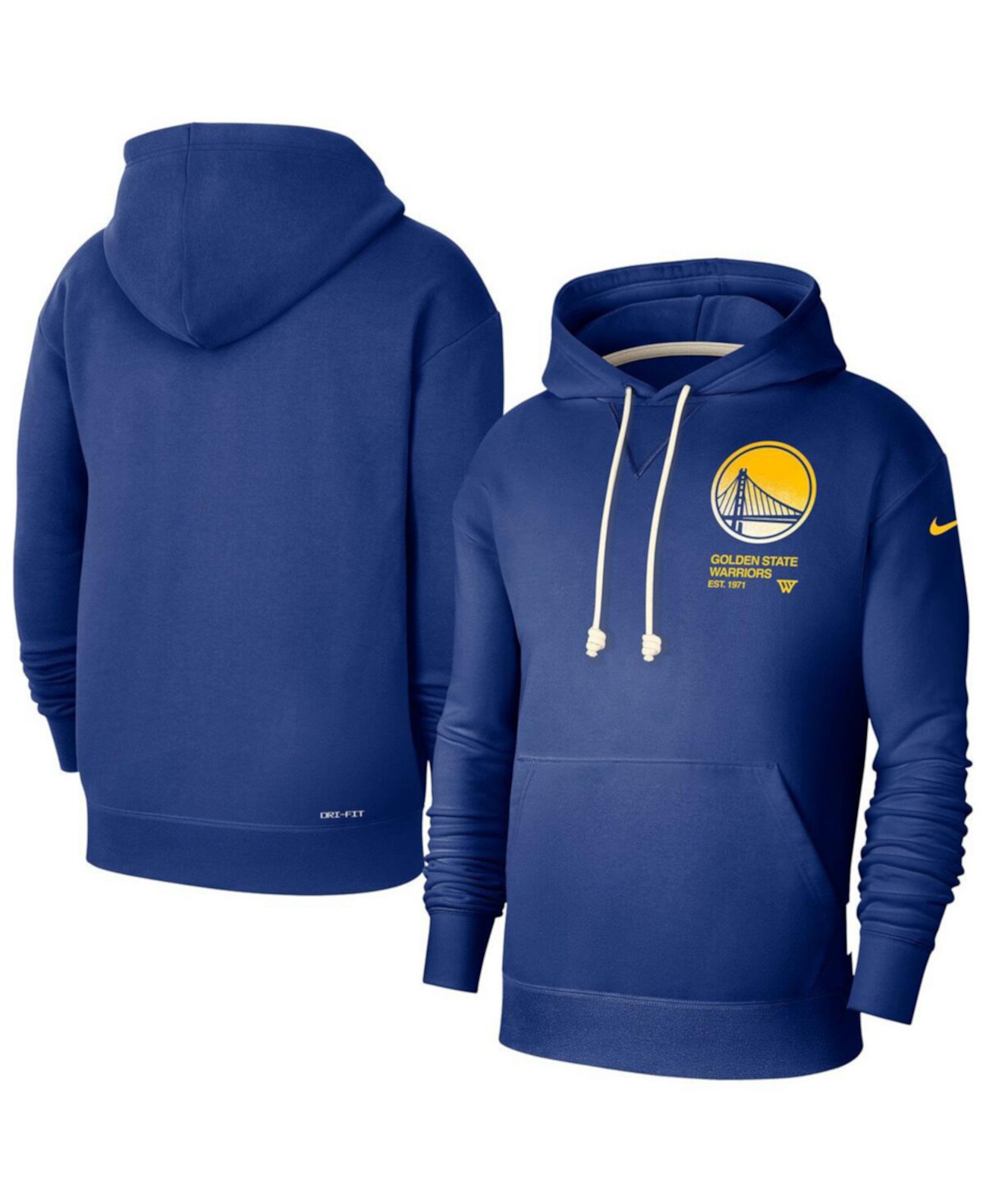 Men's Royal Golden State Warriors Courtside Standard Issue Premium Performance Pullover Hoodie Nike