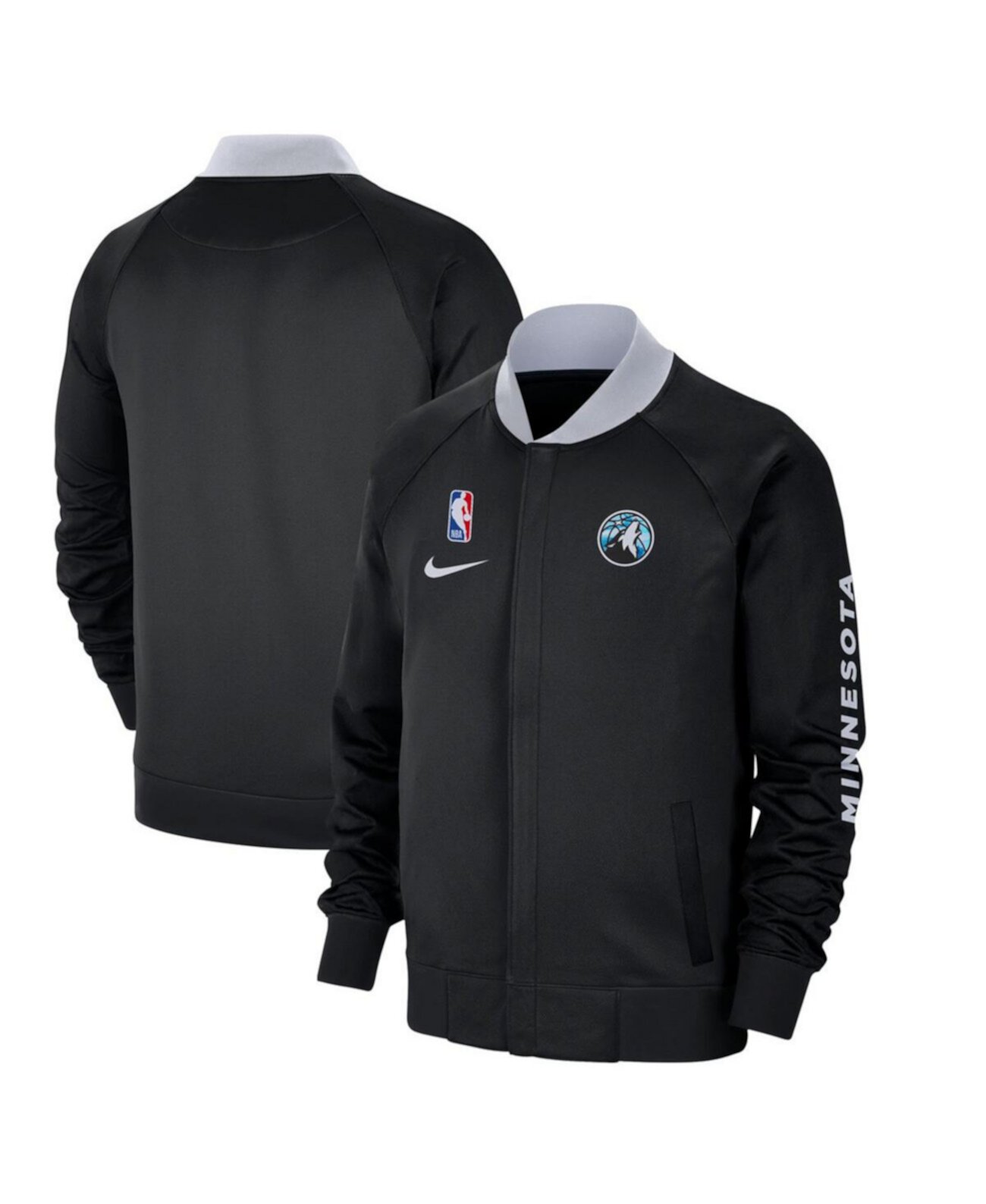 Мужская черная куртка Minnesota Timberwolves 2024/25 City Edition Authentic Showtime на молнии от Nike Nike