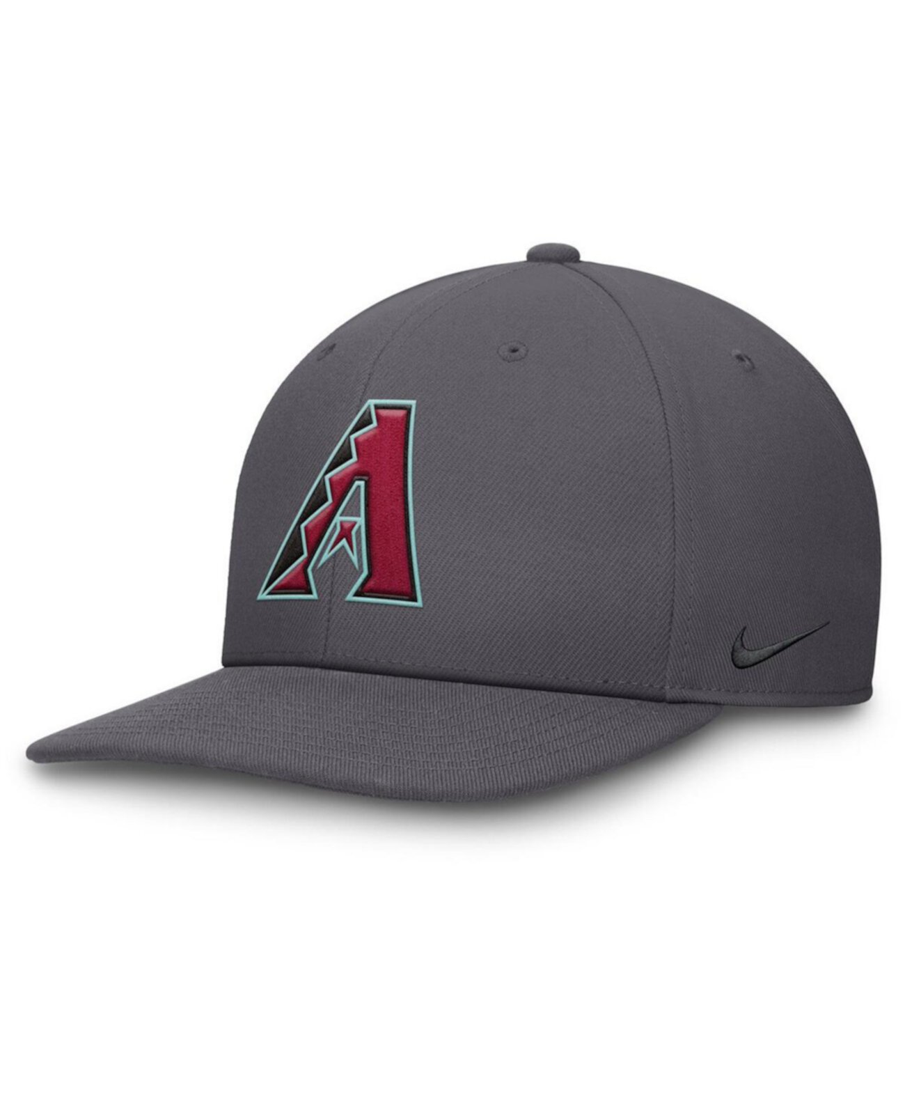 Мужская серая бейсбольная кепка Arizona Diamondbacks Pro Performance с вышивкой и технологией Dri-FIT Nike