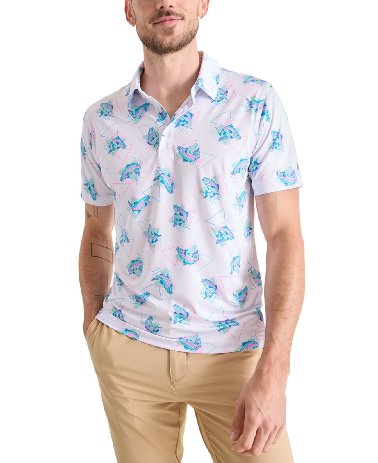 Men's Trout Dipper Graphic Polo Shirt Chubbies