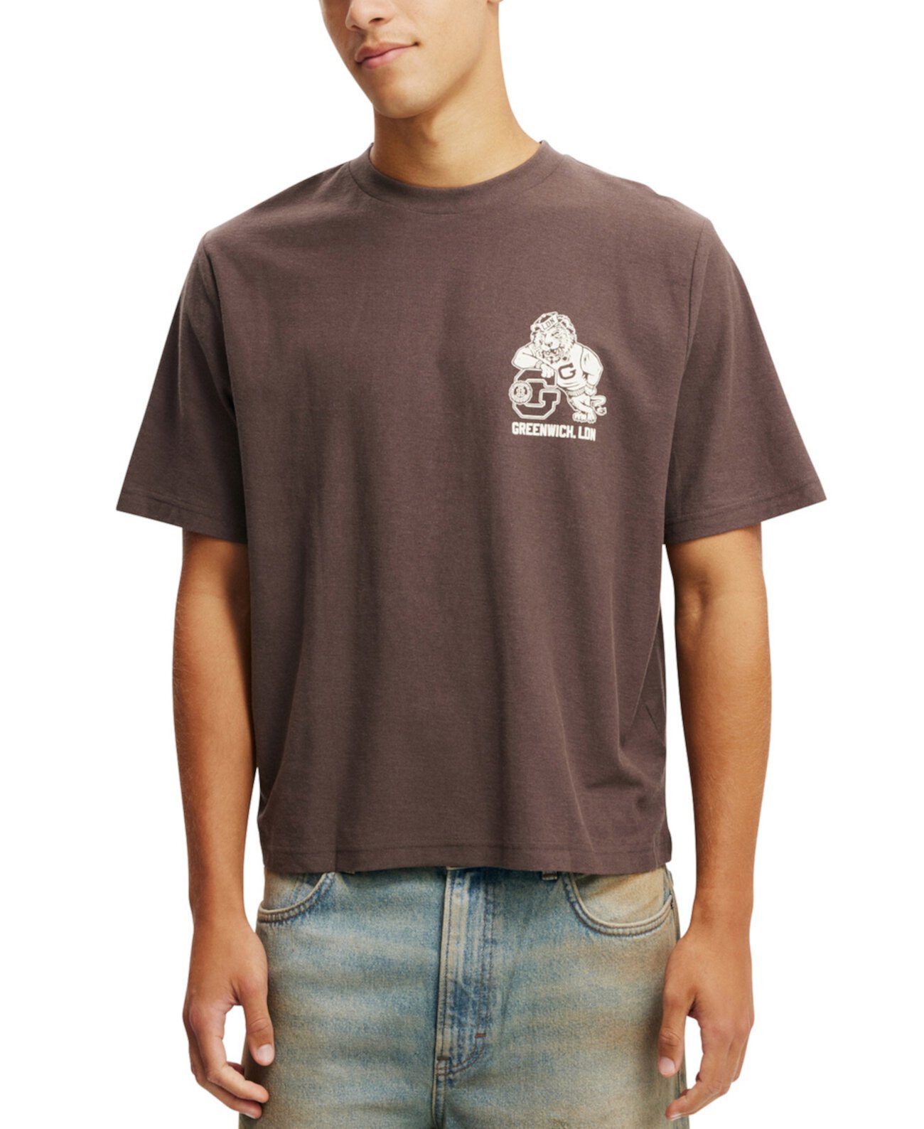 Men's Cropped Graphic T-Shirt Cotton On