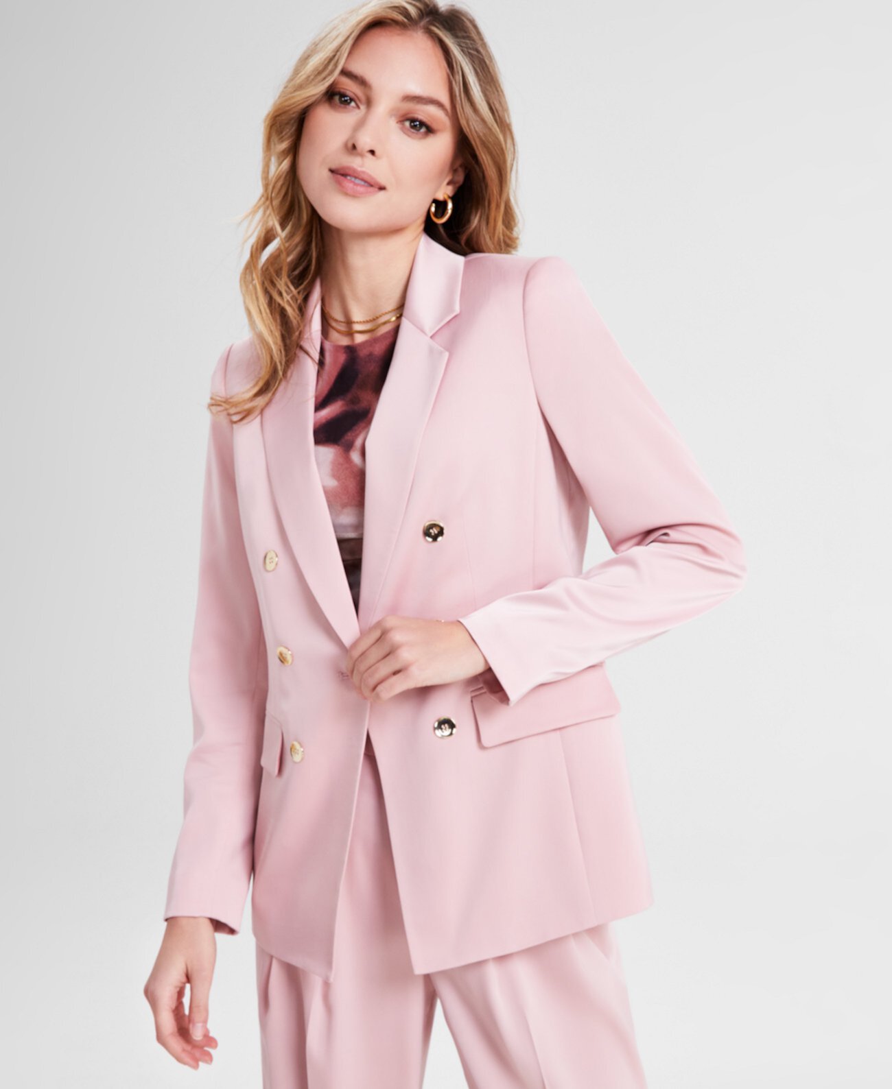 Women's Satin One-Button Blazer, Exclusively at Macy's Bar III