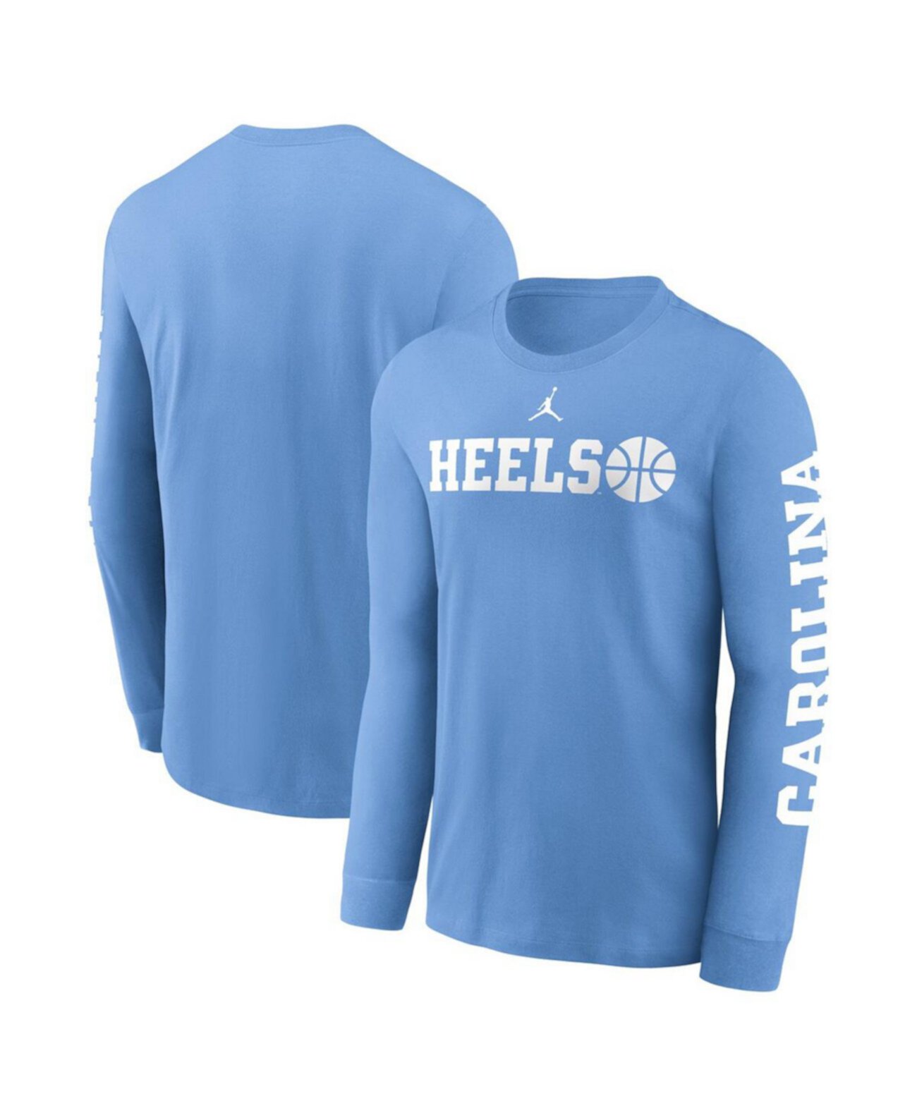 Men's Carolina Blue North Carolina Tar Heels Basketball Icon Two-Hit Long Sleeve T-Shirt Jordan