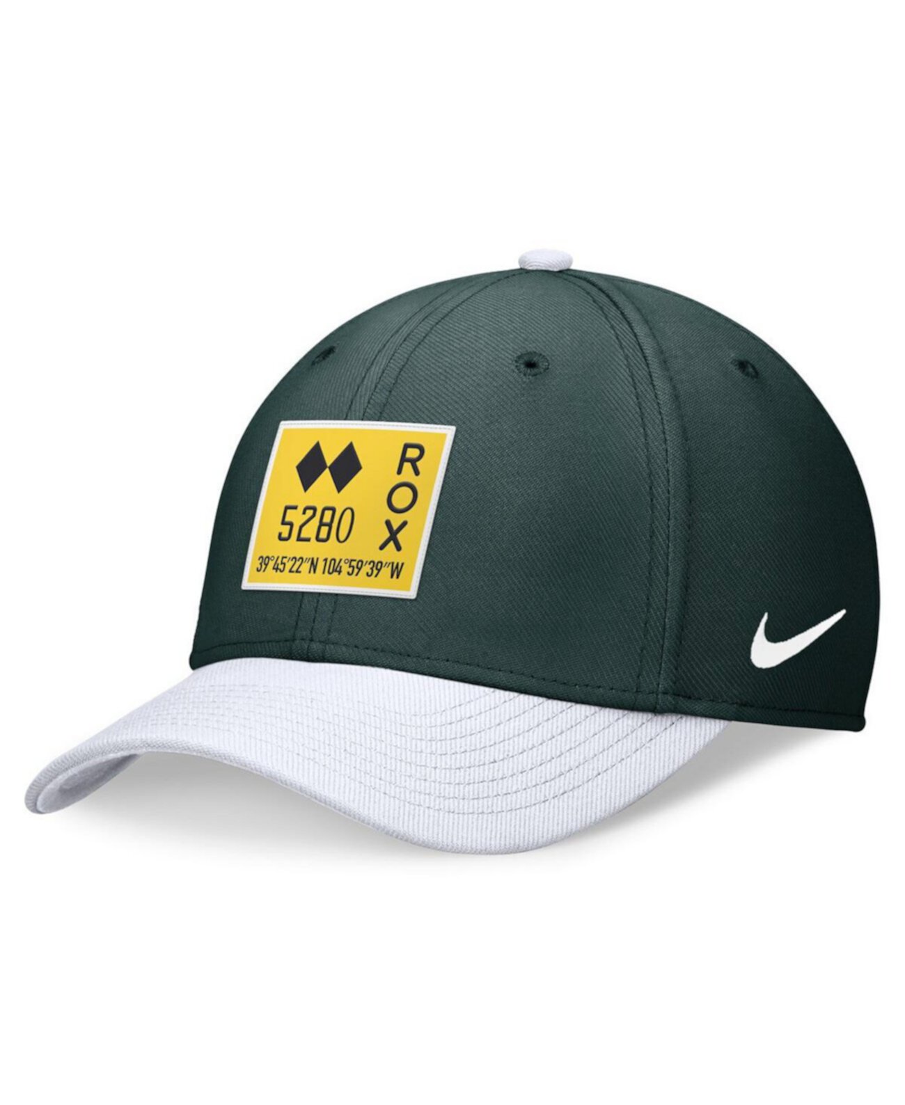 Men's Green/White Colorado Rockies 2024 City Connect Swoosh Flex Hat Nike