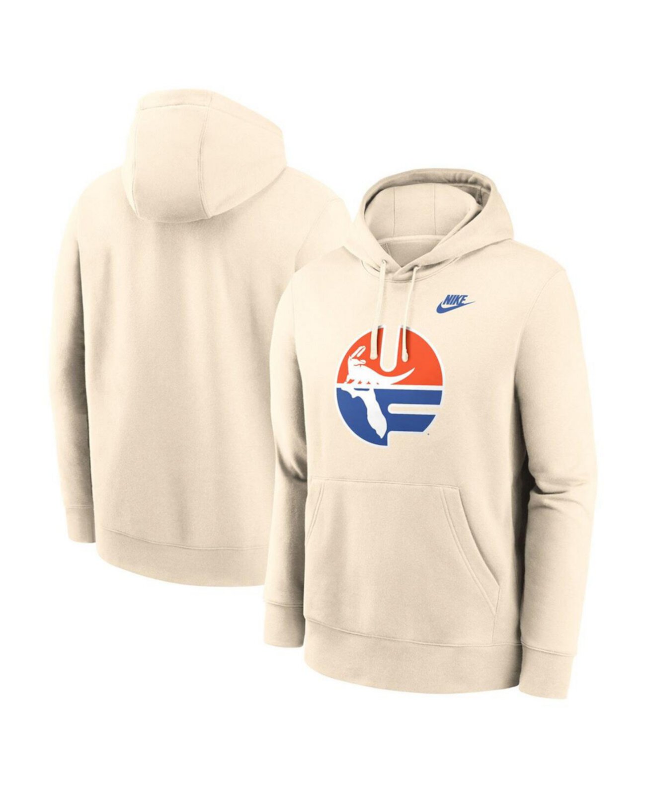 Men's Cream Florida Gators Vault Logo Pullover Hoodie Nike