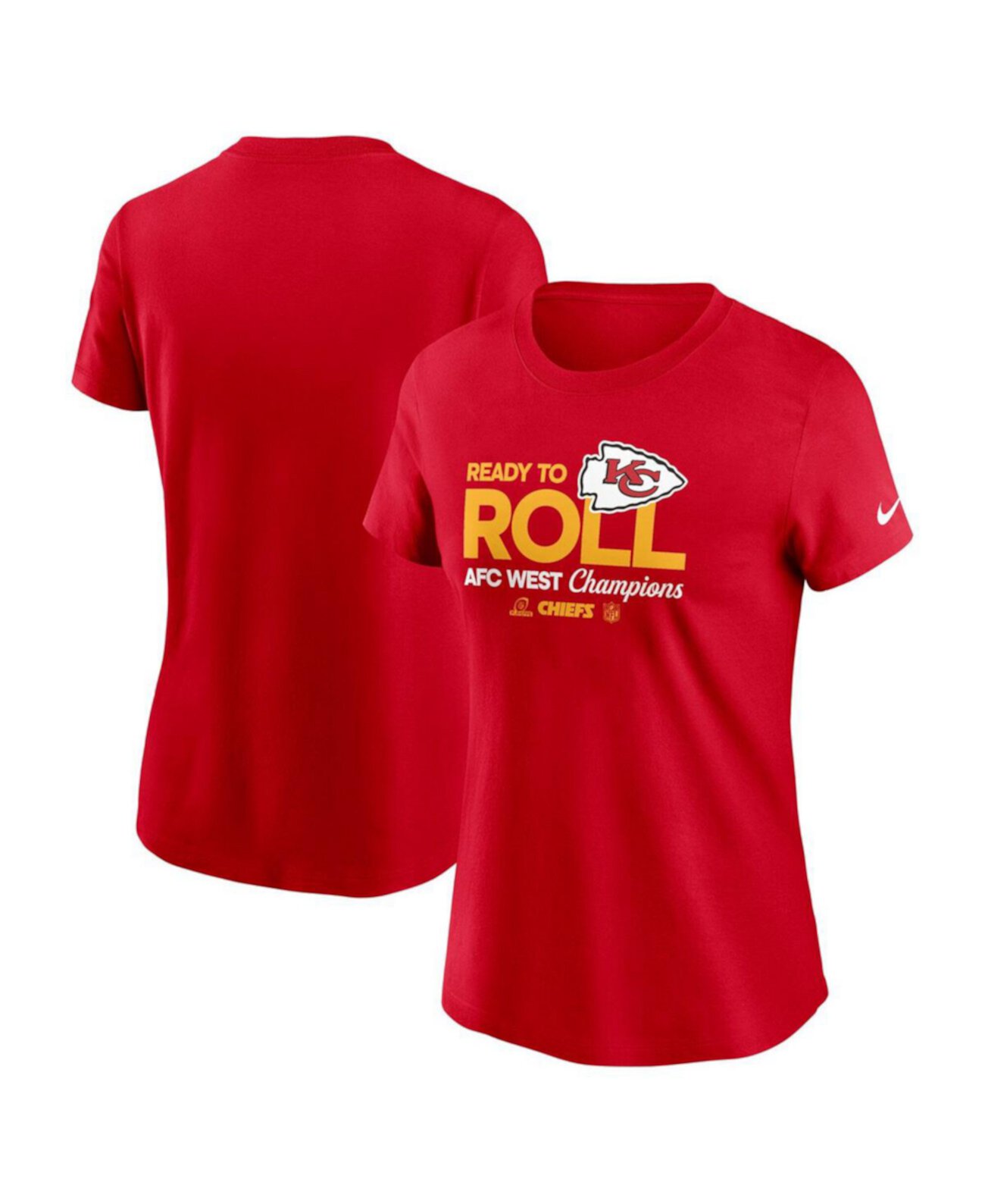 Women's Red Kansas City Chiefs 2024 AFC West Division Champions Locker Room Trophy Collection T-Shirt Nike