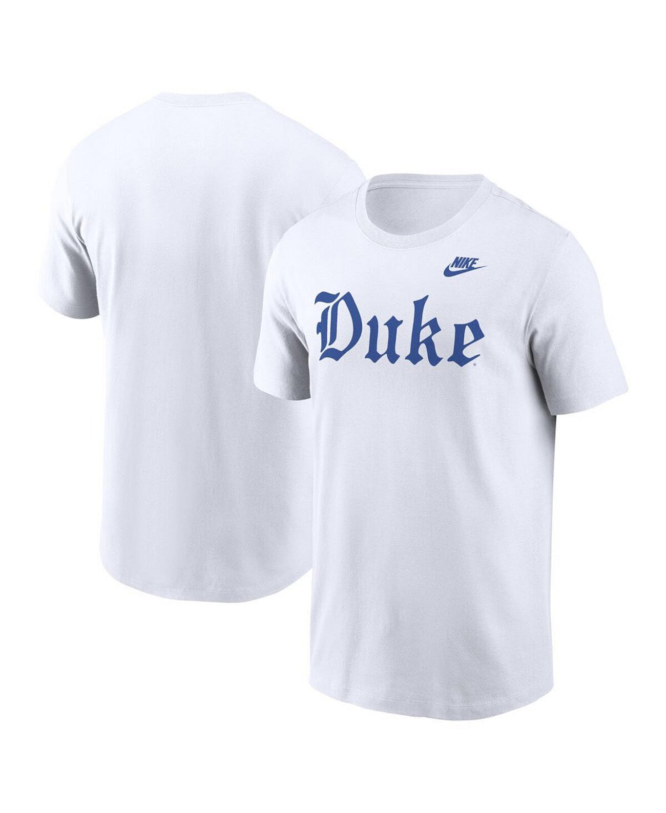 Men's White Duke Blue Devils Old English T-Shirt Nike