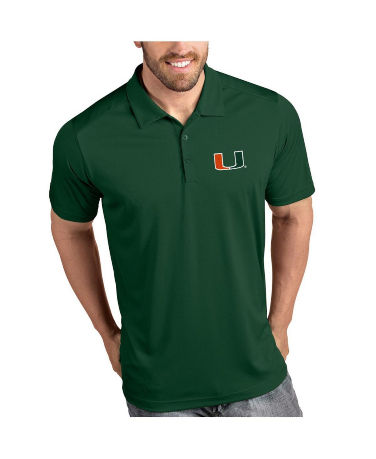 Men's Miami Hurricanes Tribute Polo Antigua