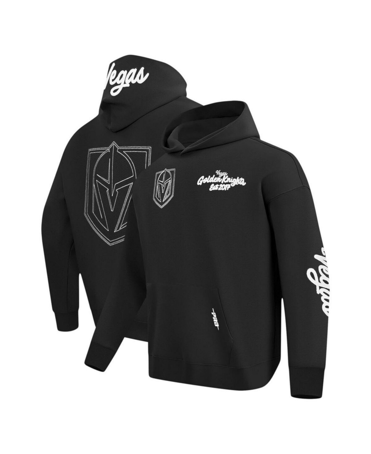 Men's Black Vegas Golden Knights Paint the City Pullover Hoodie Pro Standard