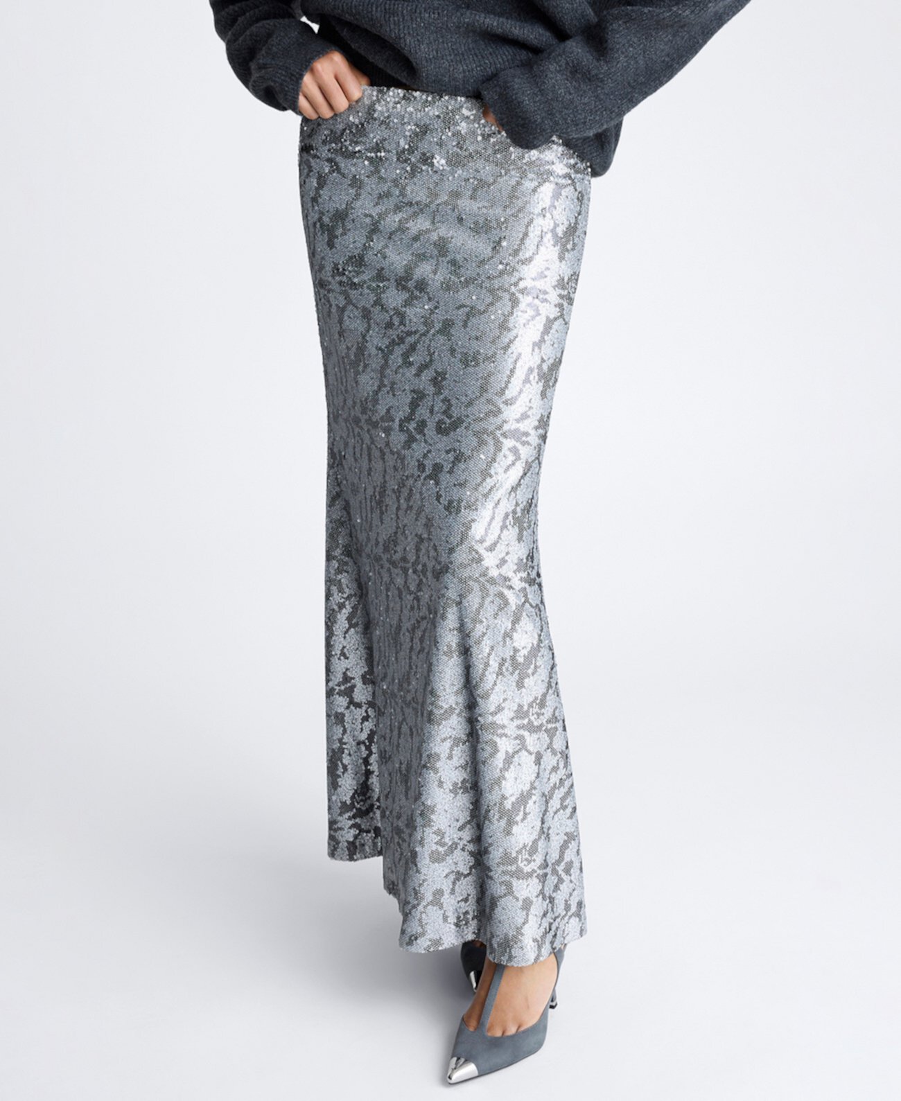 Women's Sequin Side-Zip Maxi Skirt Kenneth Cole