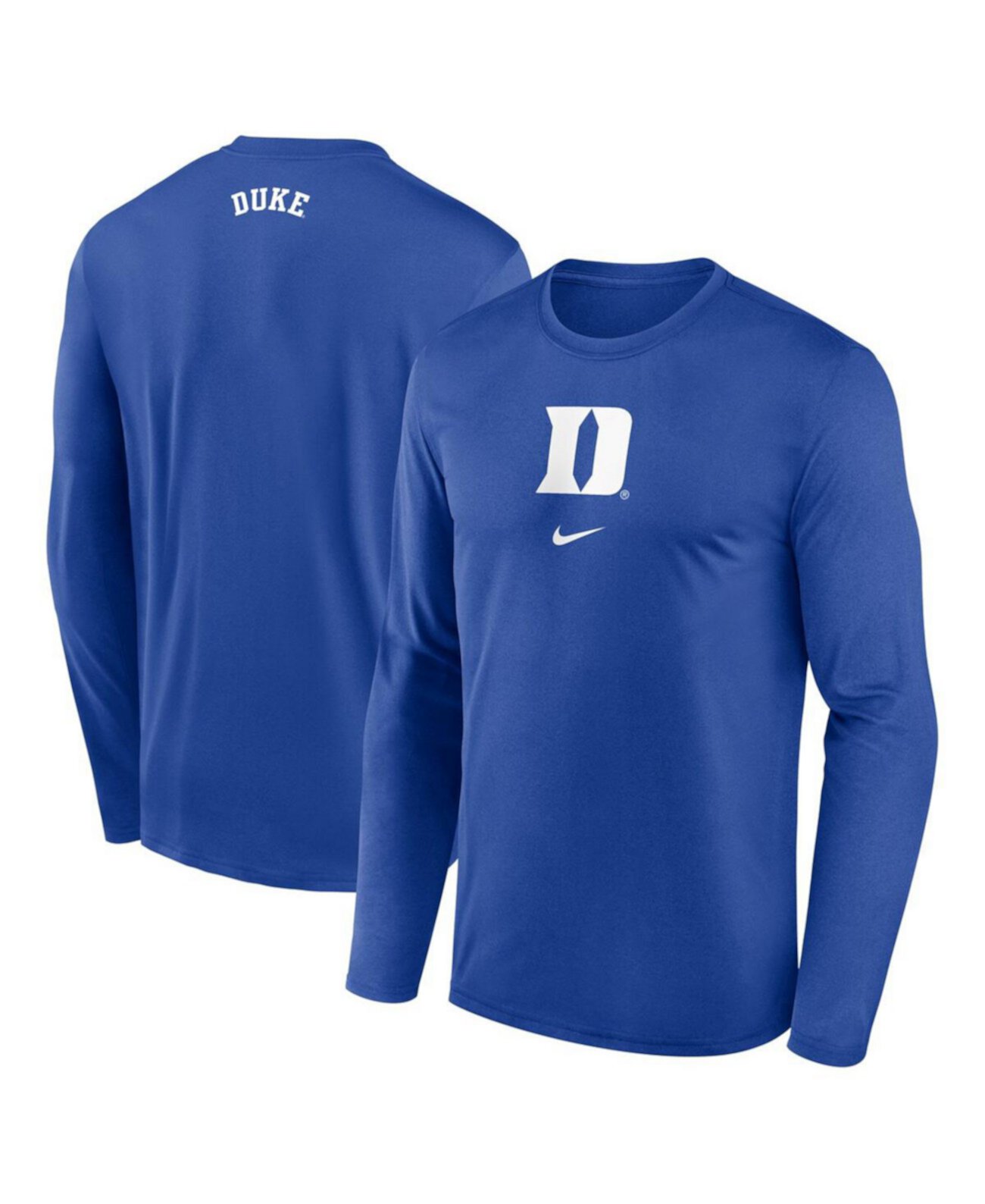 Men's Royal Duke Blue Devils On-Court Basketball Shootaround Performance Long Sleeve T-Shirt Nike