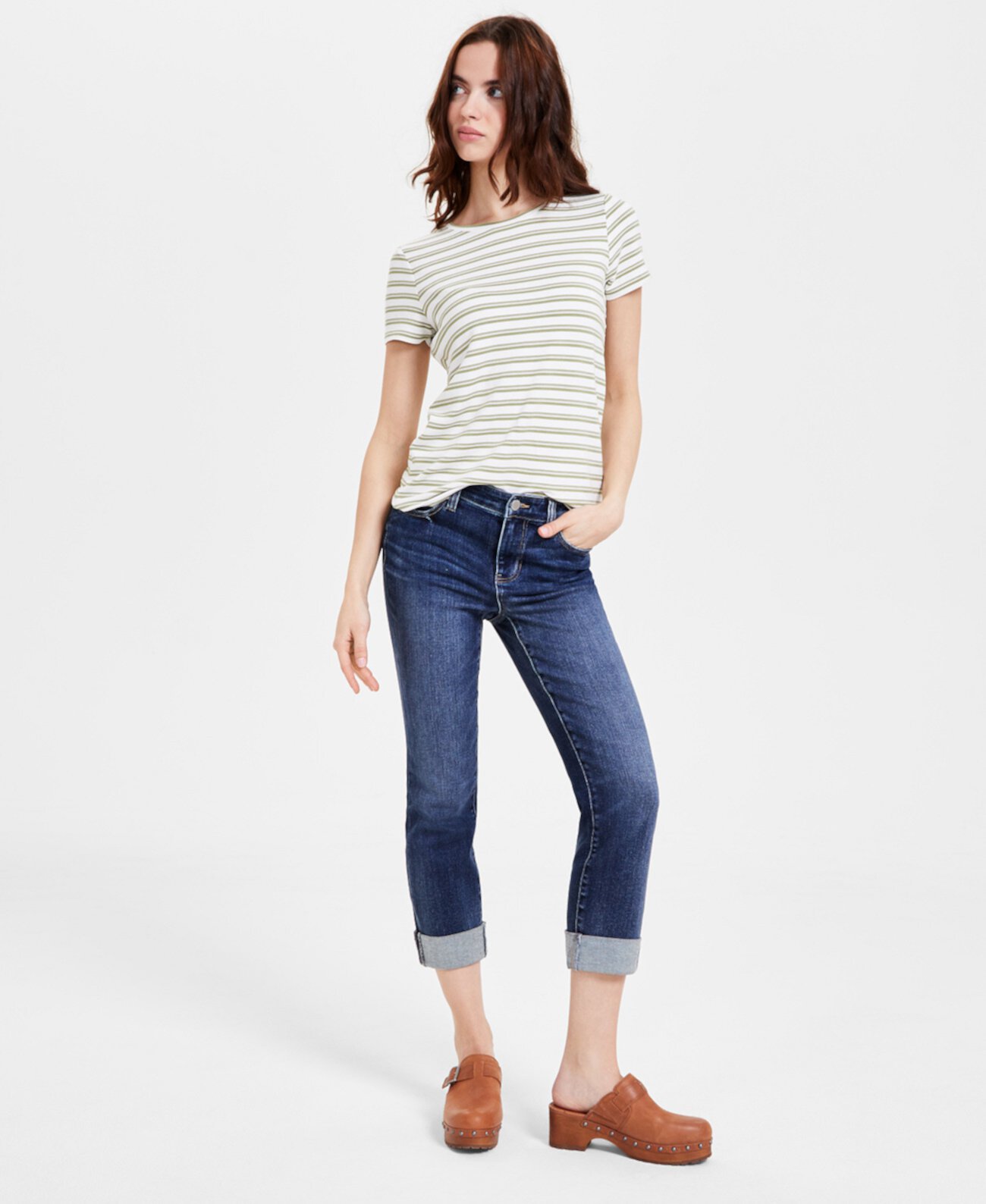 Women's Cuffed Cropped Jeans Liverpool Los Angeles