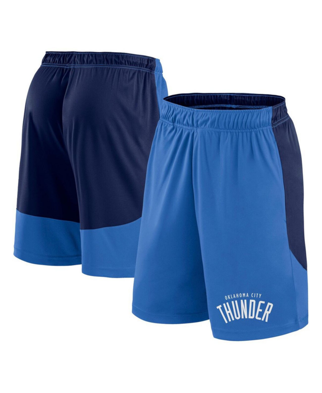 Men's Blue/Navy Oklahoma City Thunder Launch Performance Shorts Logo Athletic